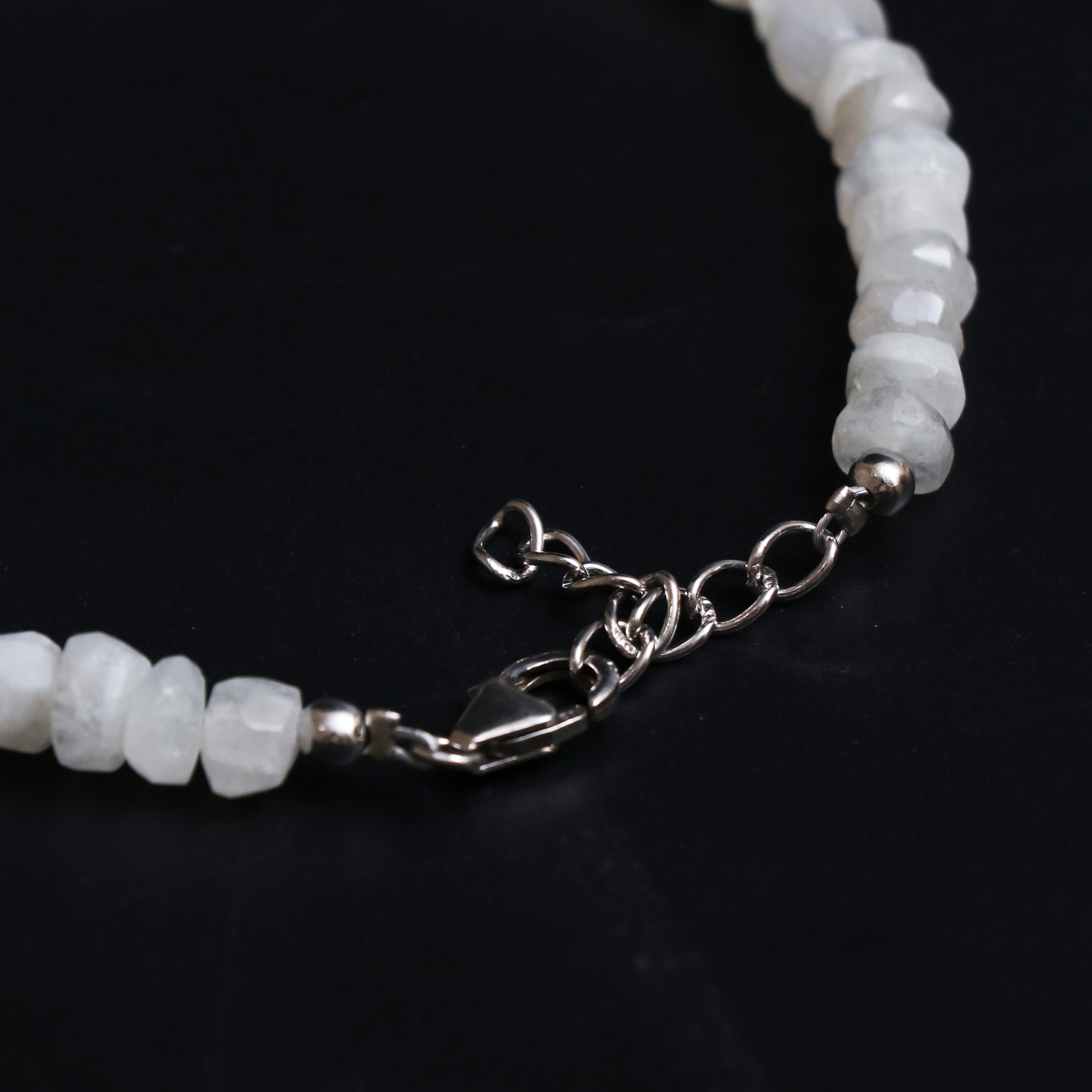 Rainbow Moonstone Silver Bracelet