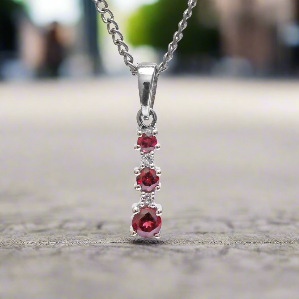 Natural Red Garnet Pendant