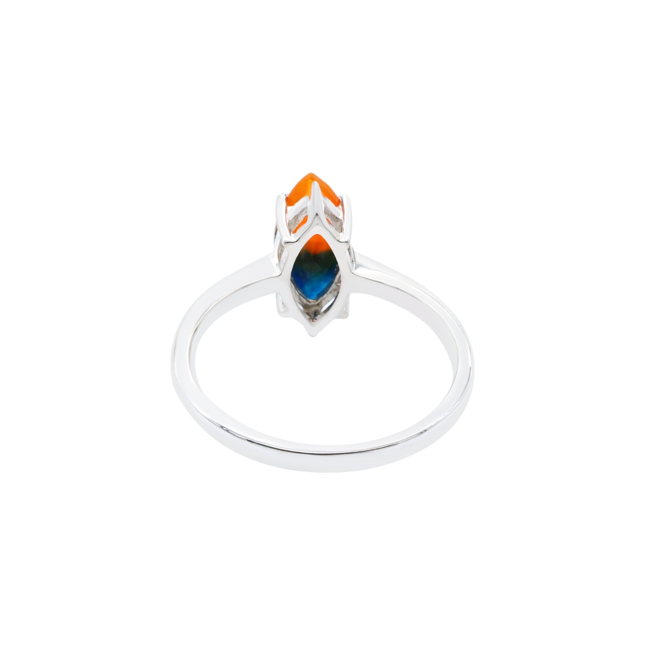 Peacock Opal Marquise Ring