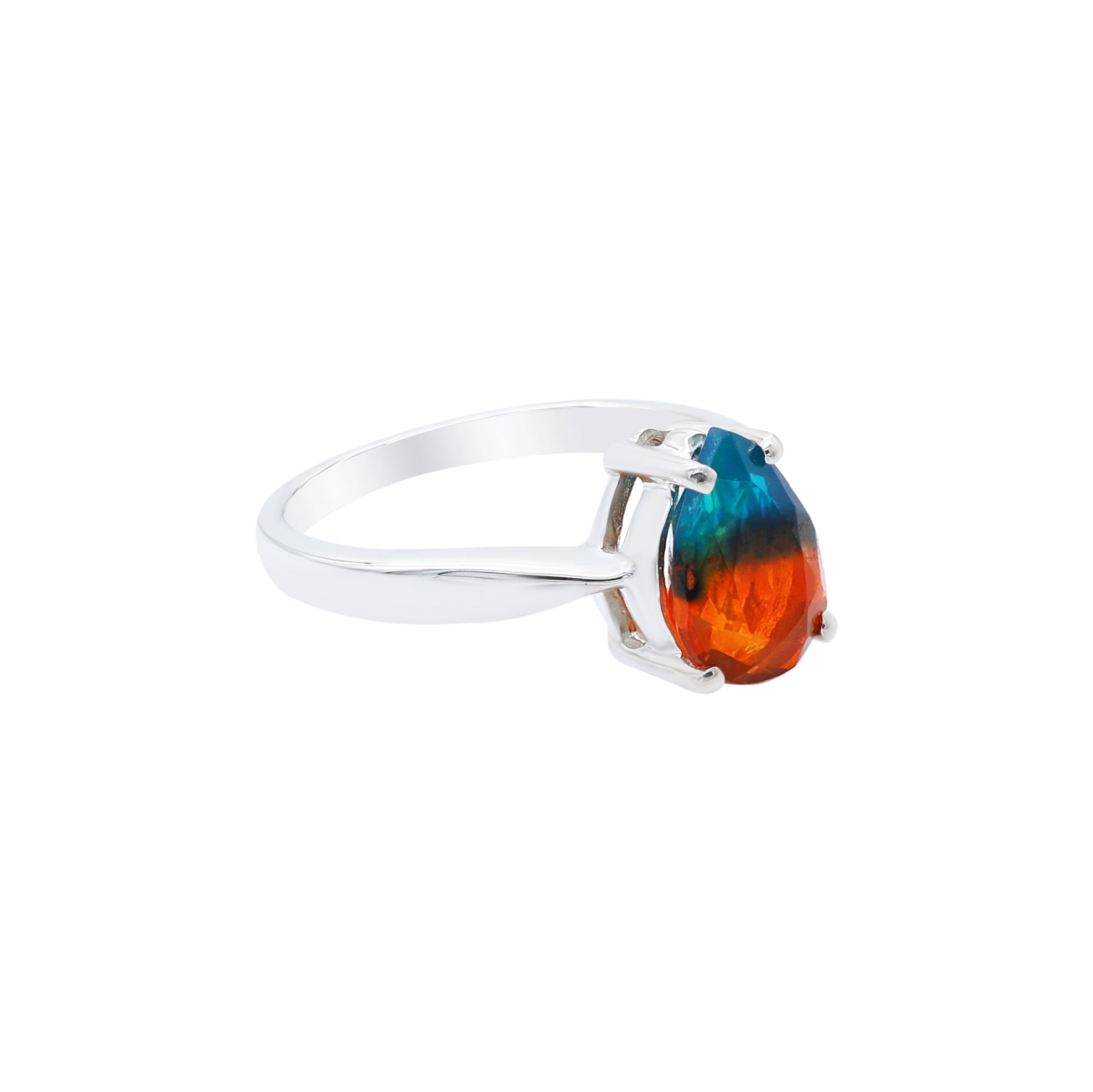 Peacock Opal Pear Ring