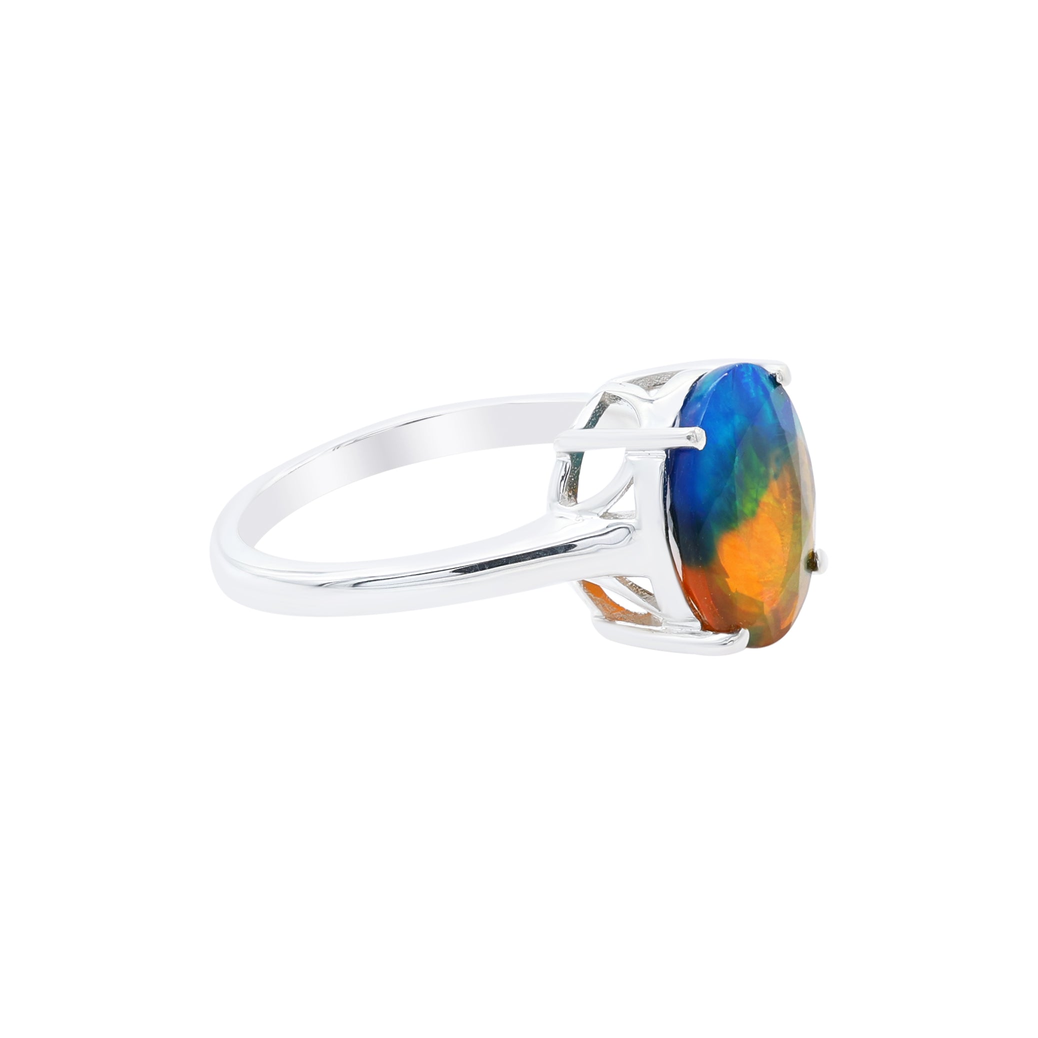 Peacock Opal Oval Ring