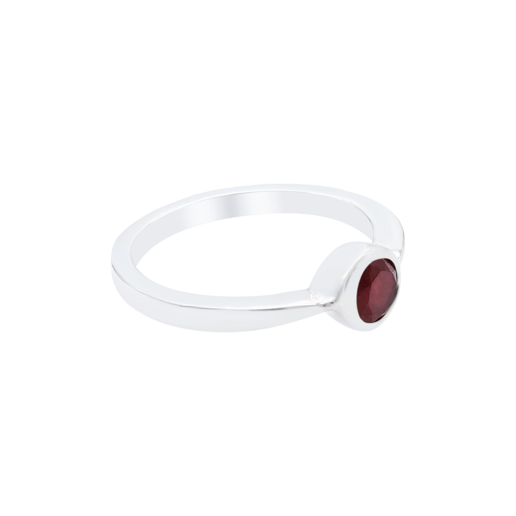 Natural Ruby Round Ring