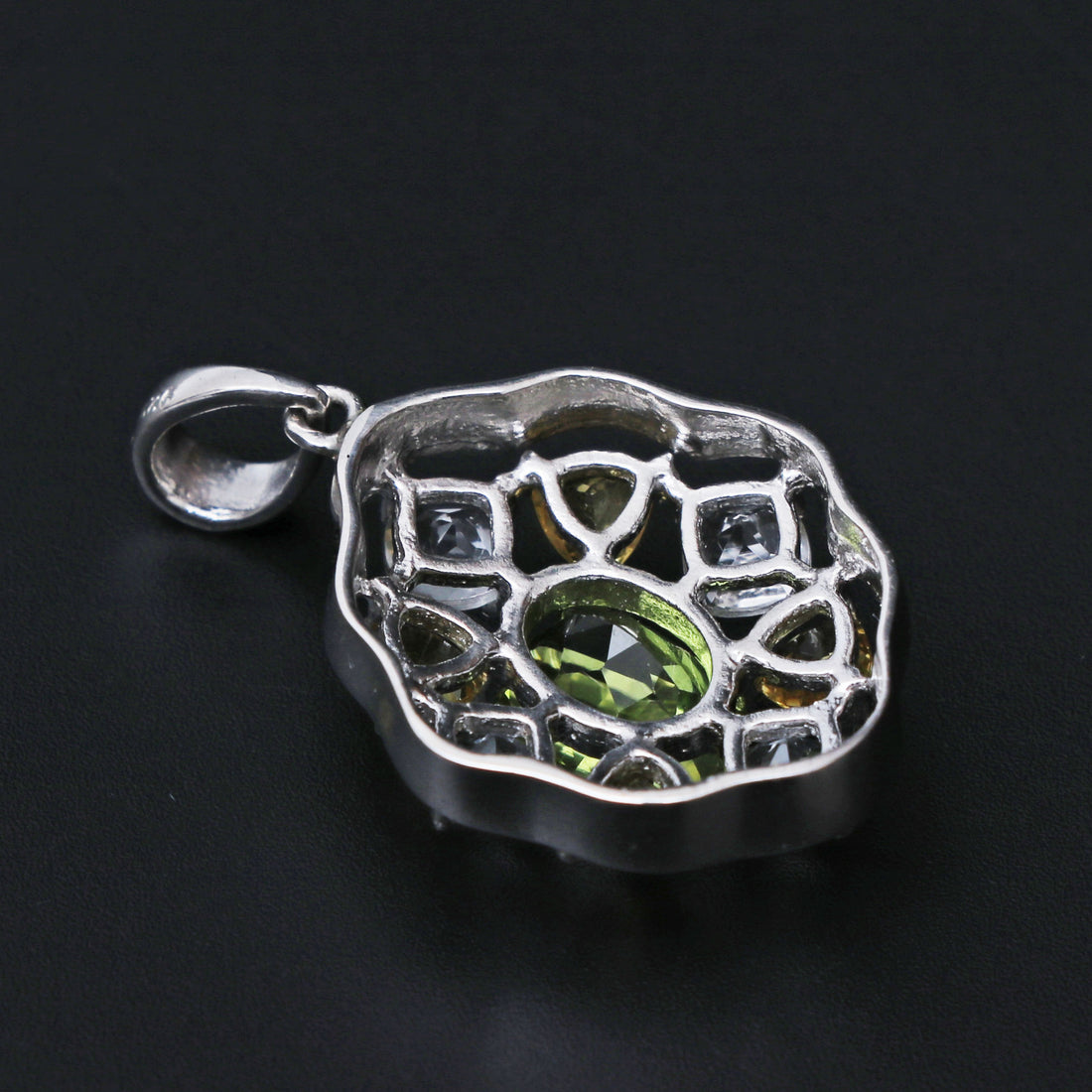 Peridot Beryl White Topaz Pendant