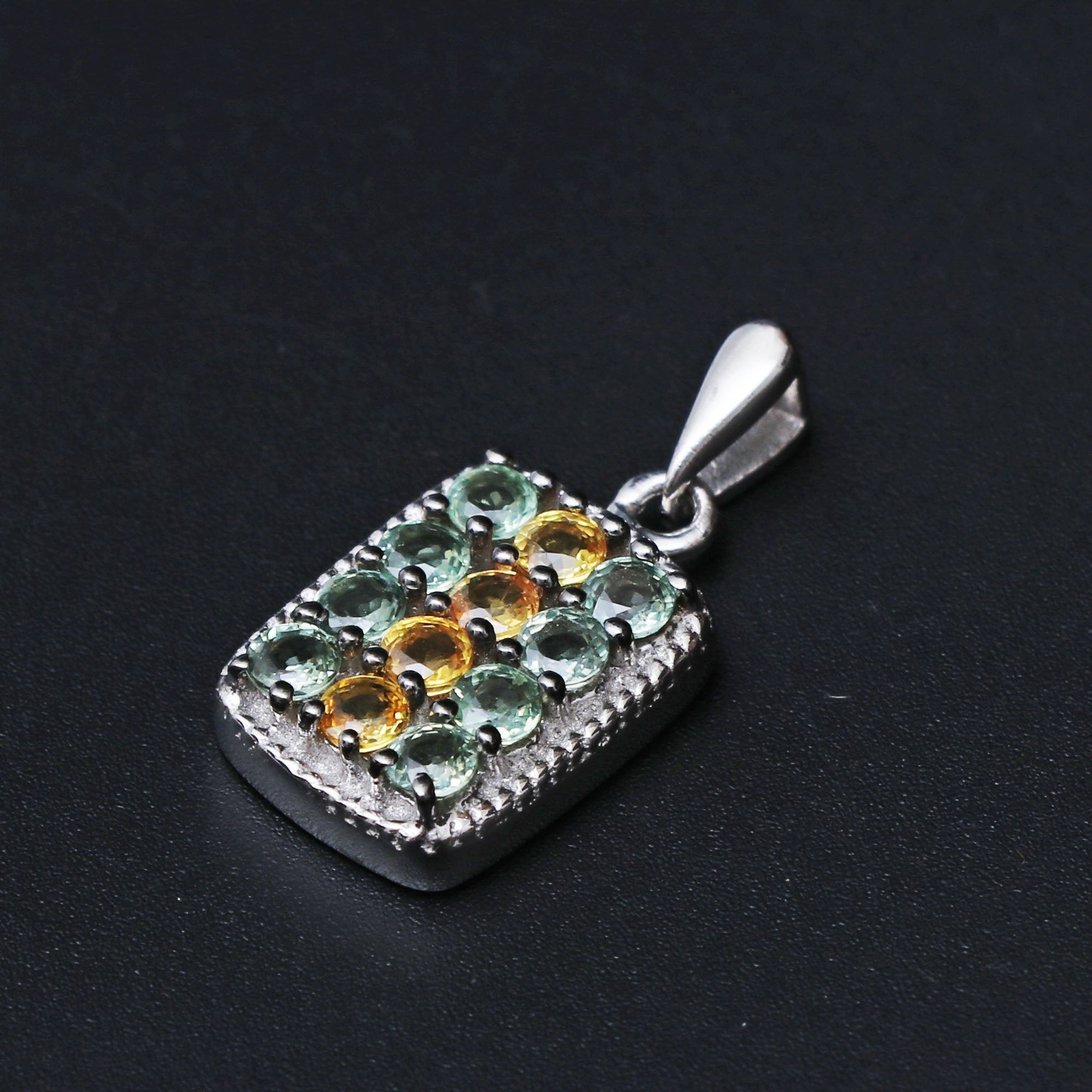 Yellow Green Sapphire Gemstone Pendant