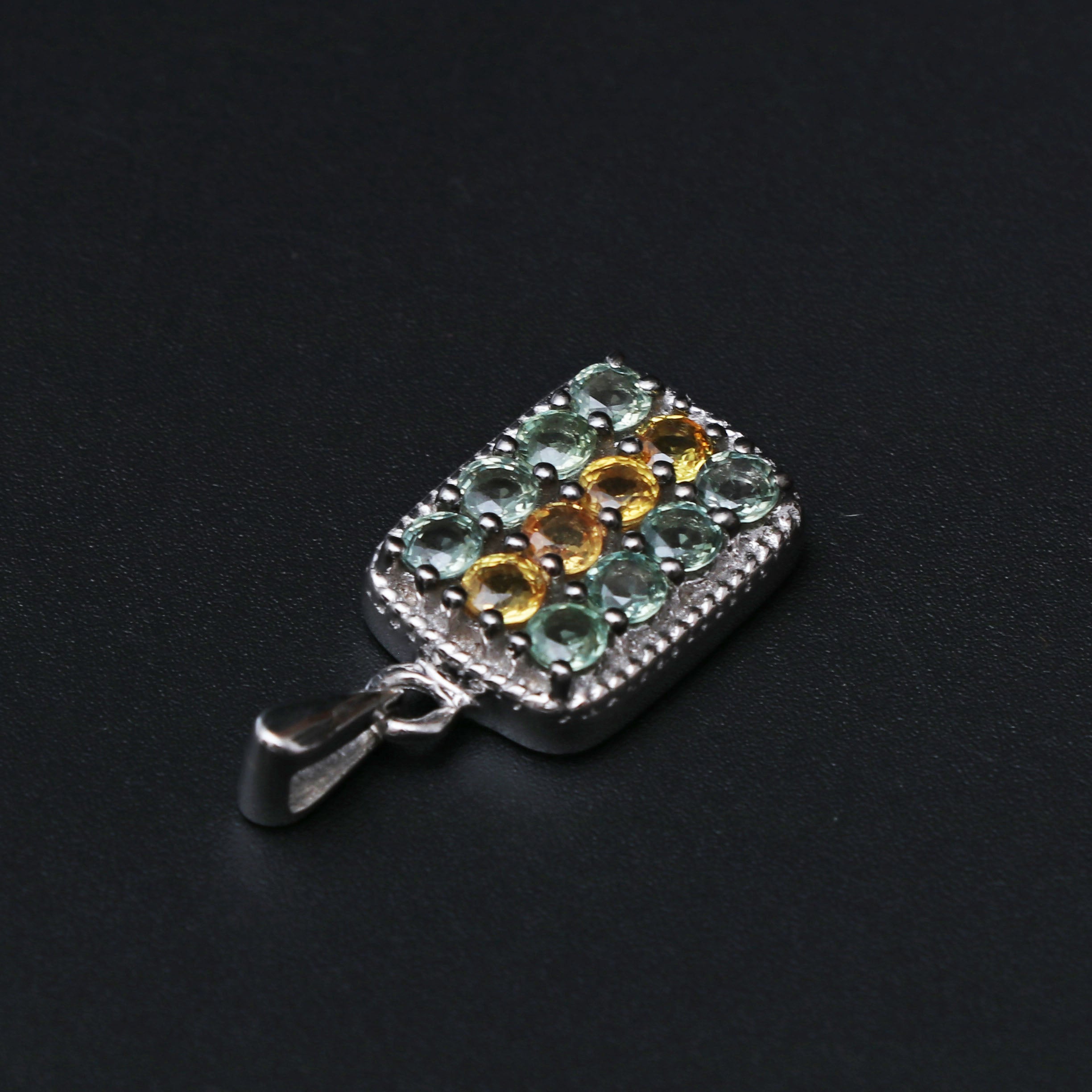 Yellow Green Sapphire Gemstone Pendant