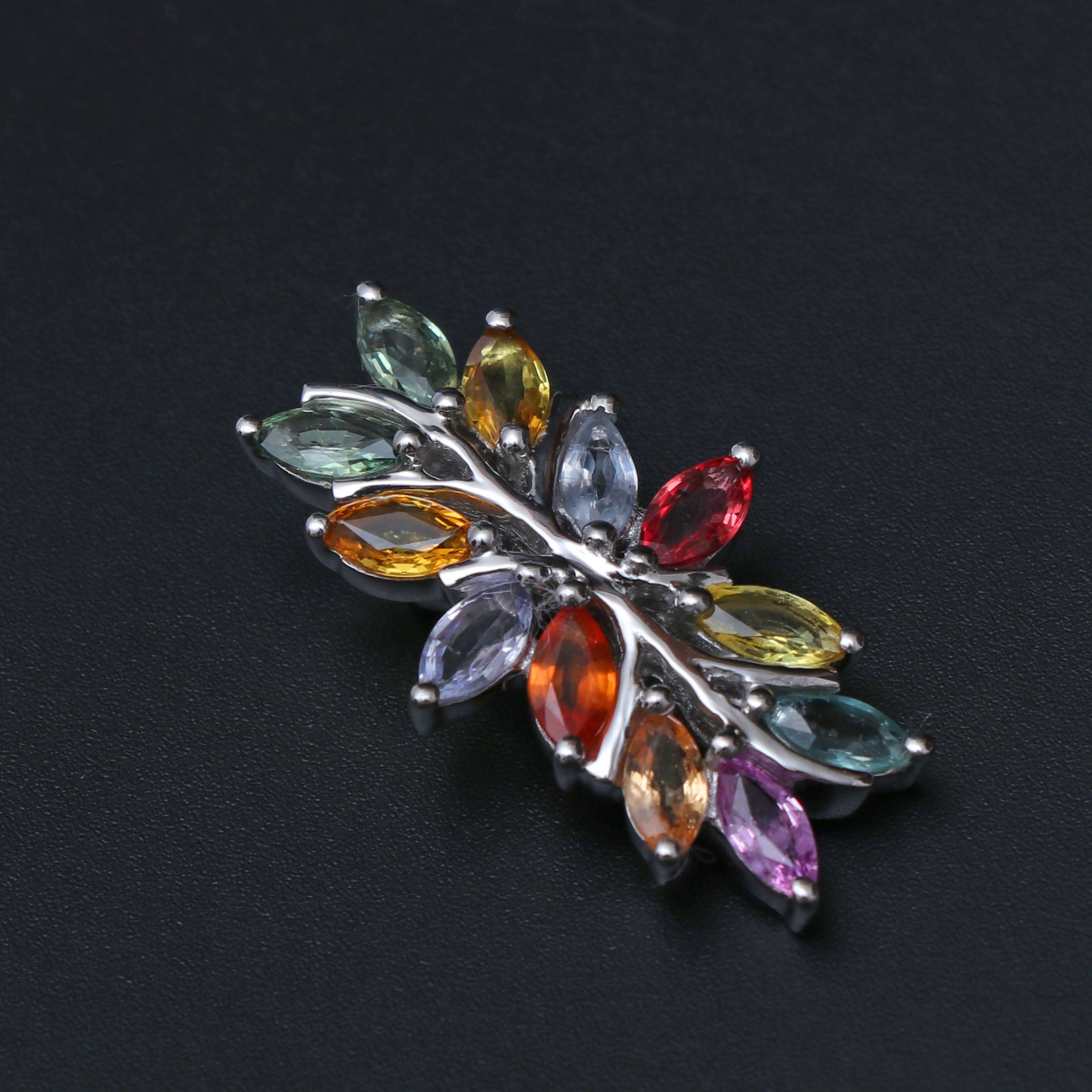 Multi Sapphire Gemstone Pendant