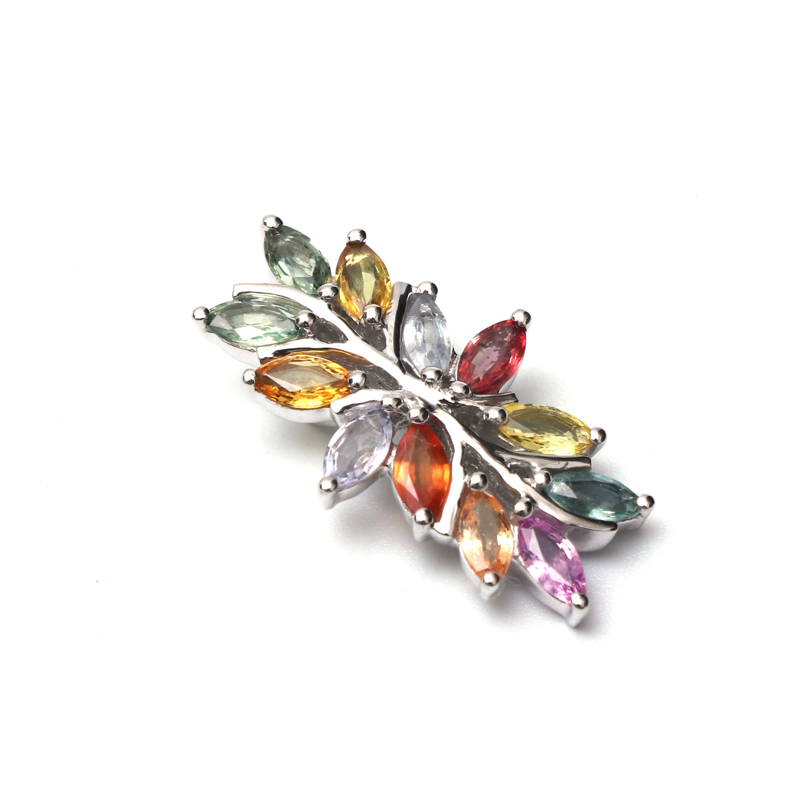 Multi Sapphire Gemstone Pendant