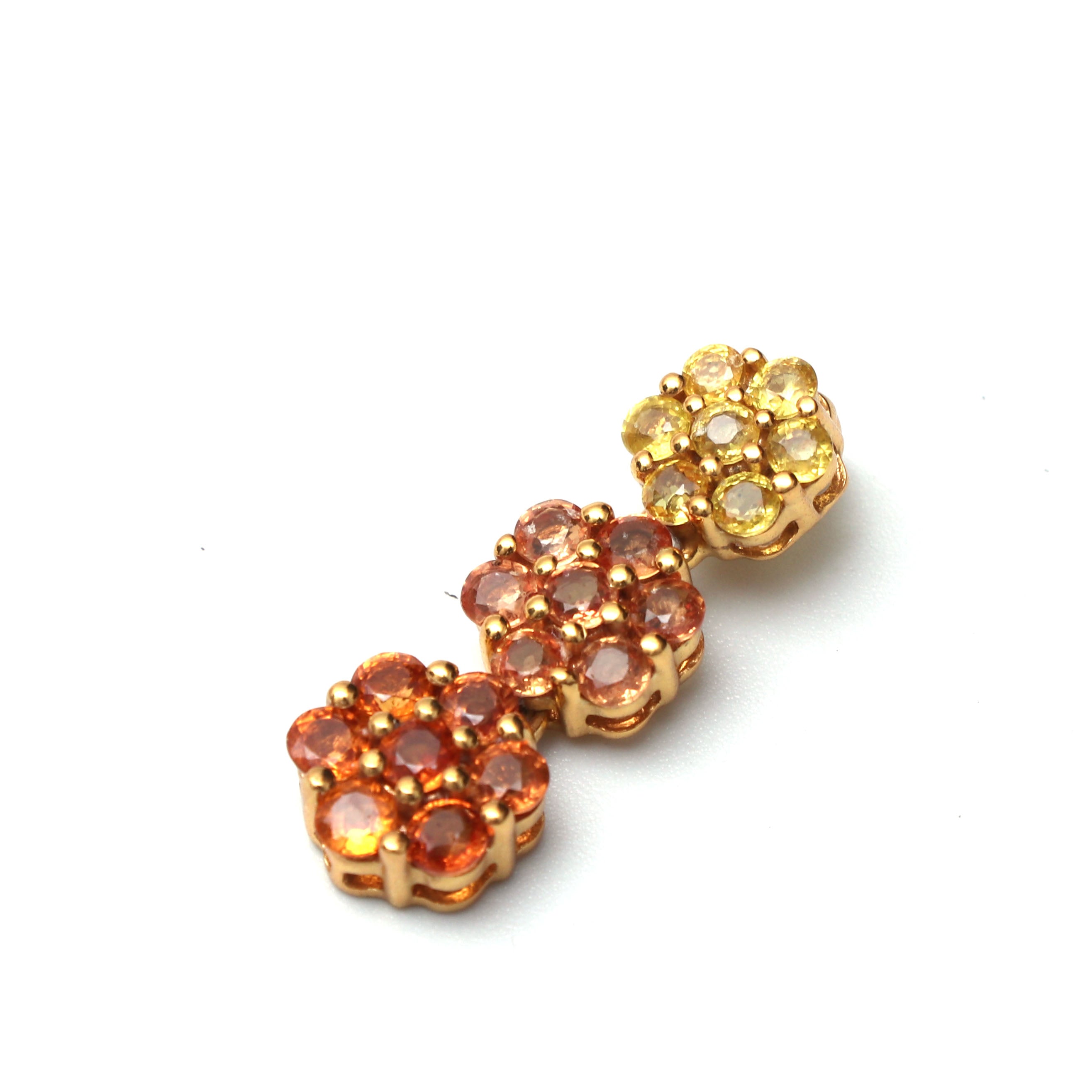 Natural Yellow Sapphire Pendant Earring Set