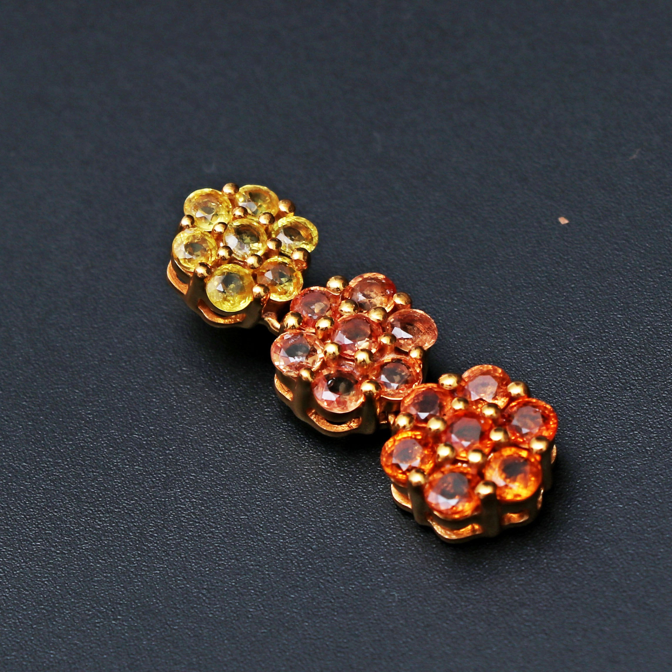 Natural Yellow Sapphire Pendant Earring Set