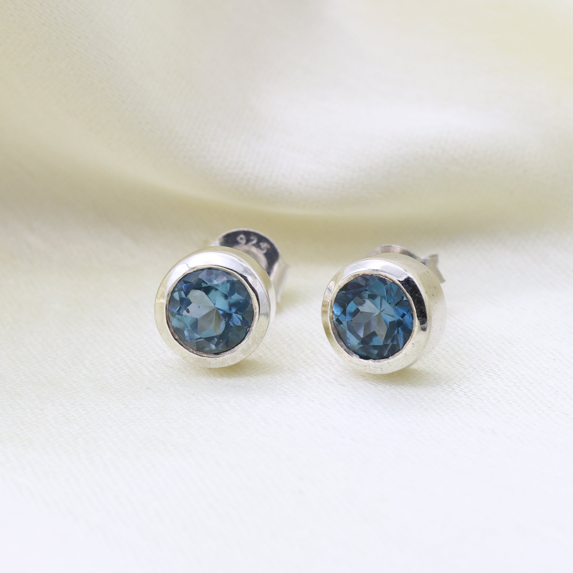 London Blue Topaz Stud Earring