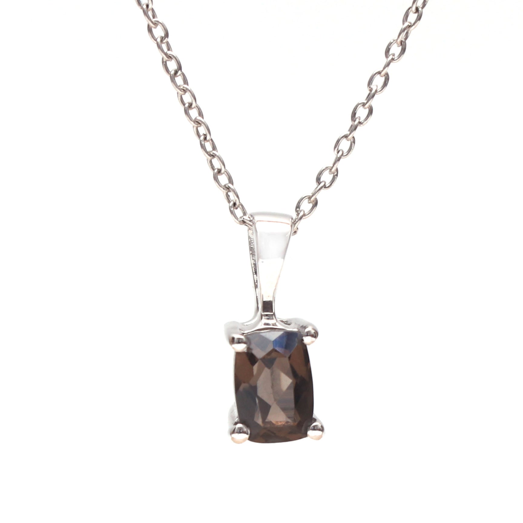Smoky Quartz Cushion Pendant