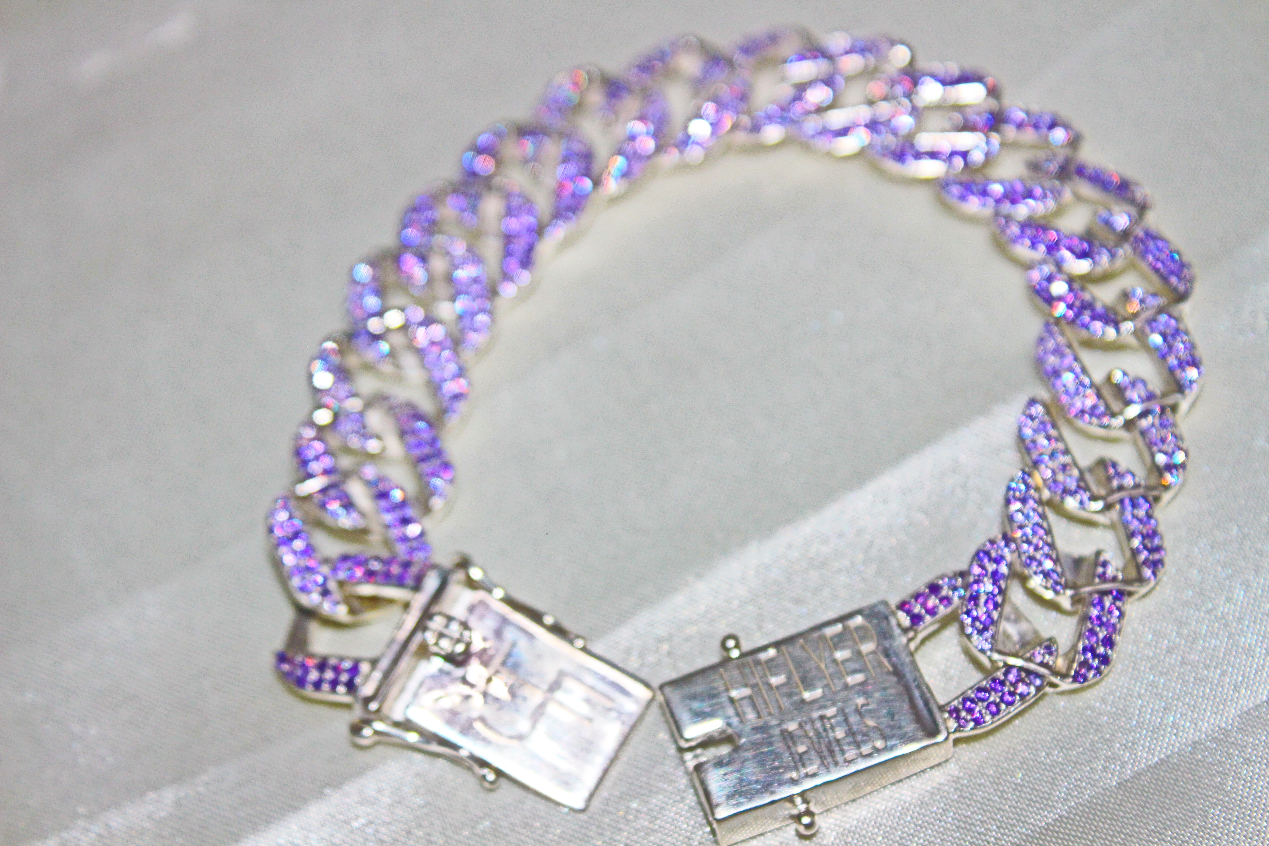 Purple Lean Cuban Bracelet