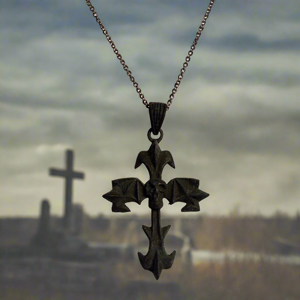 Skull Cross Pendant (Comes with a complimentary Black Silver Chain)