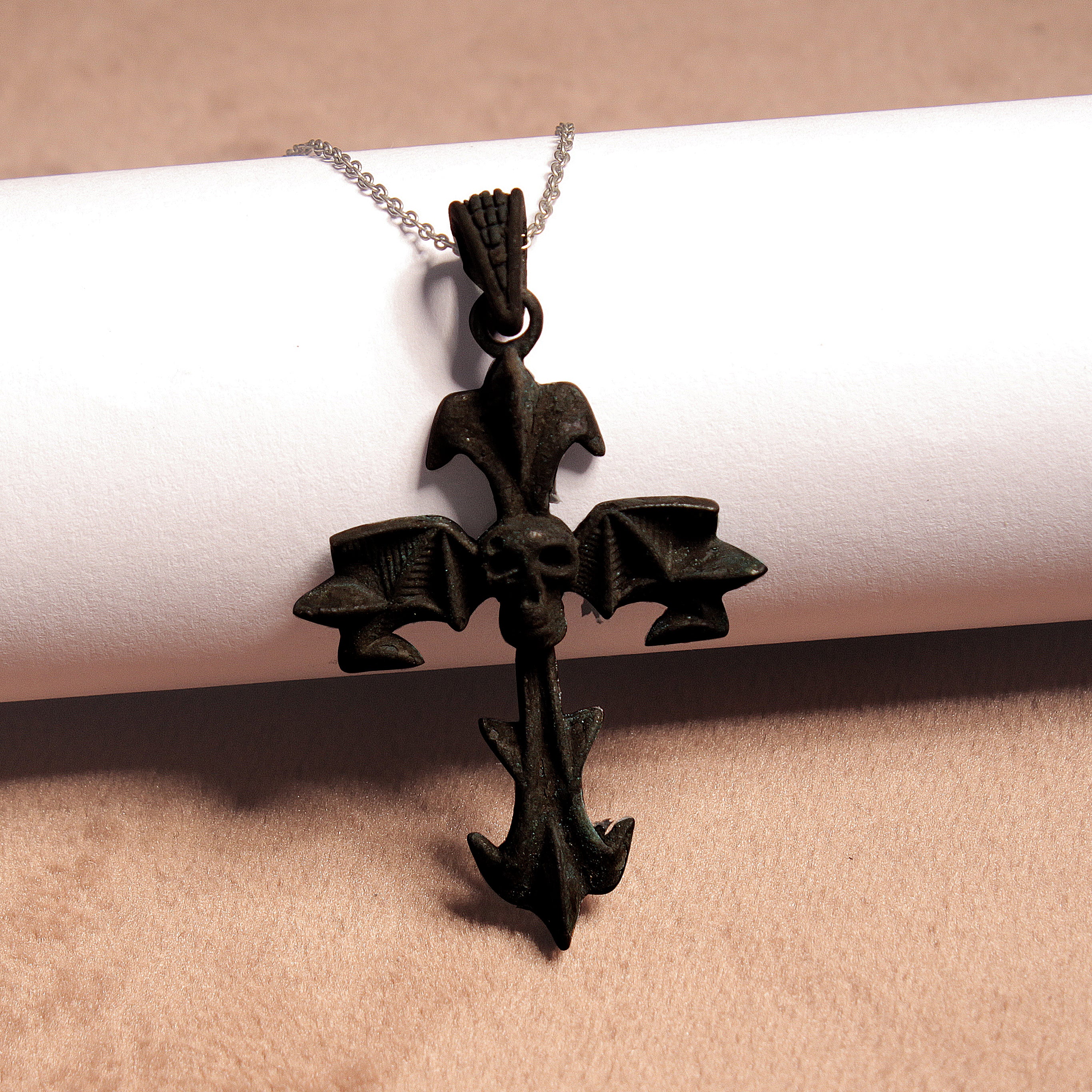 Skull Cross Pendant (Comes with a complimentary Black Silver Chain)