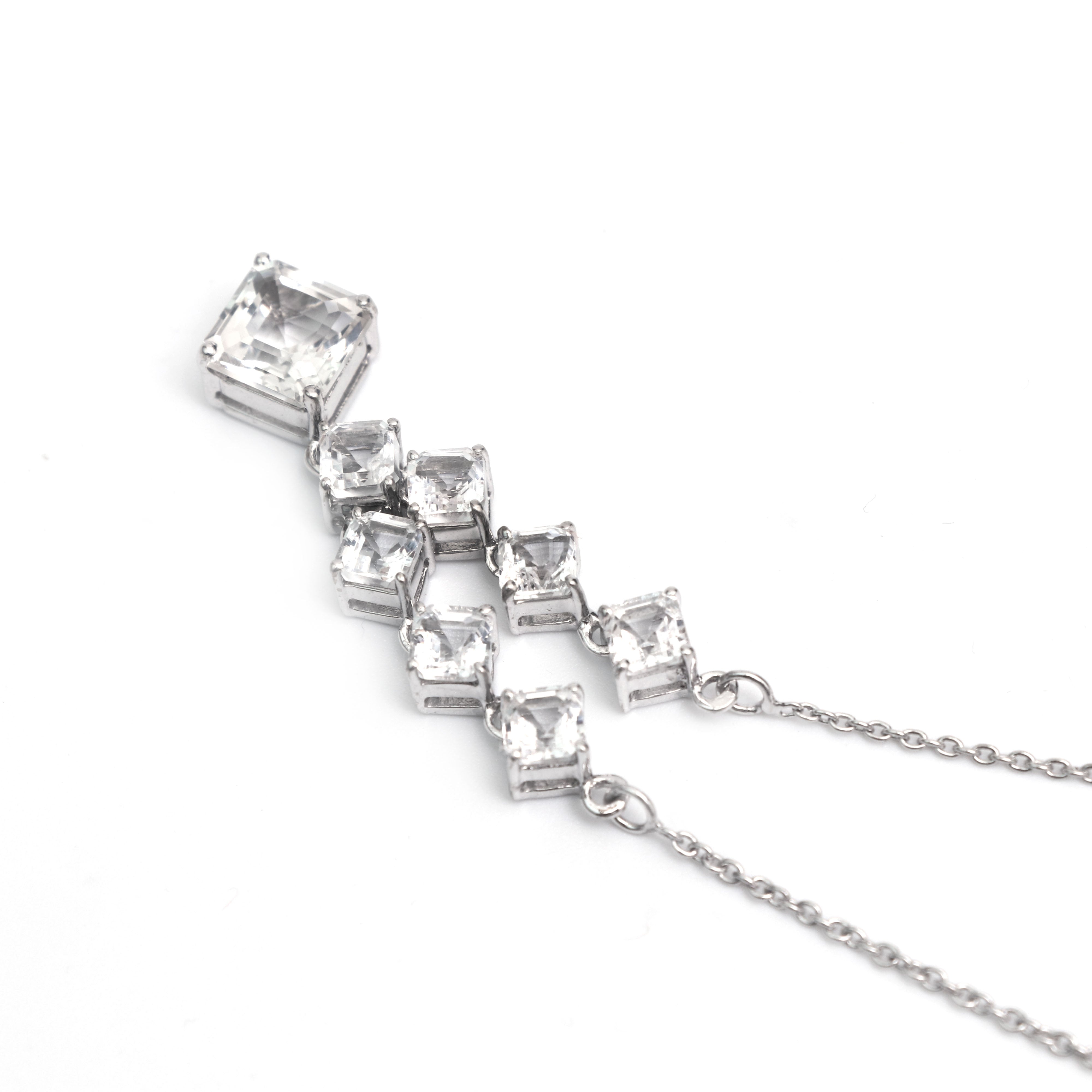 Natural White Topaz Necklace