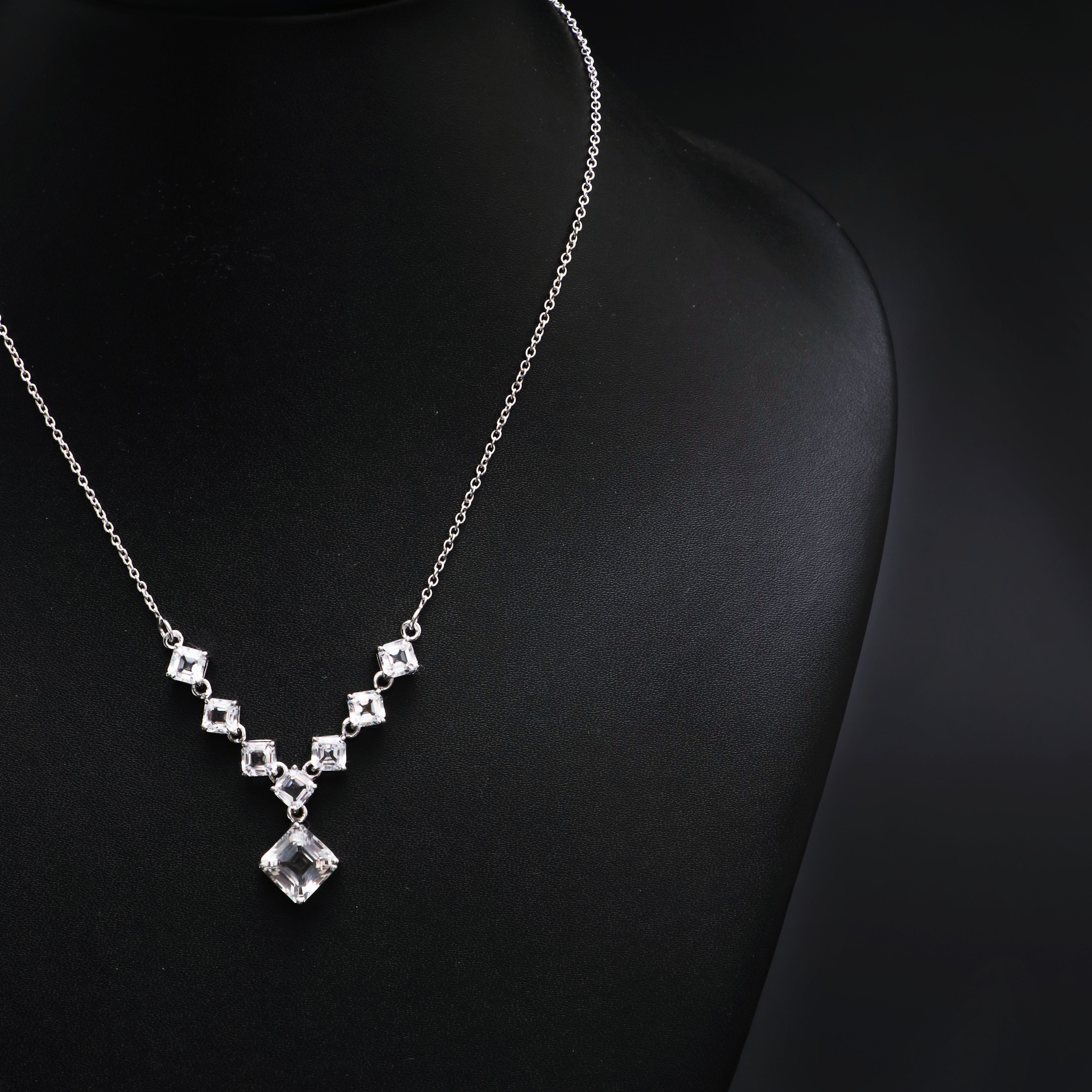 Natural White Topaz Necklace