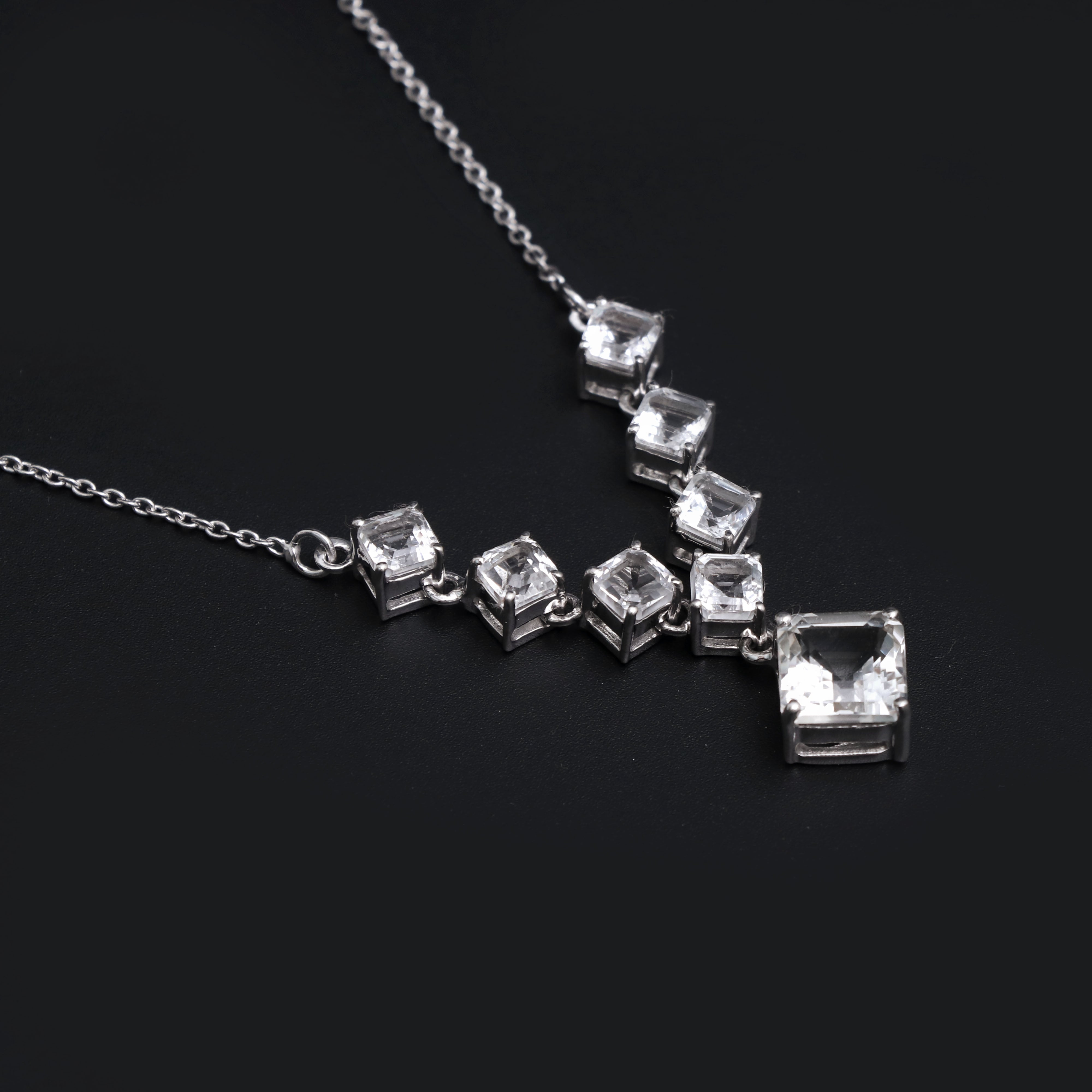 Natural White Topaz Necklace