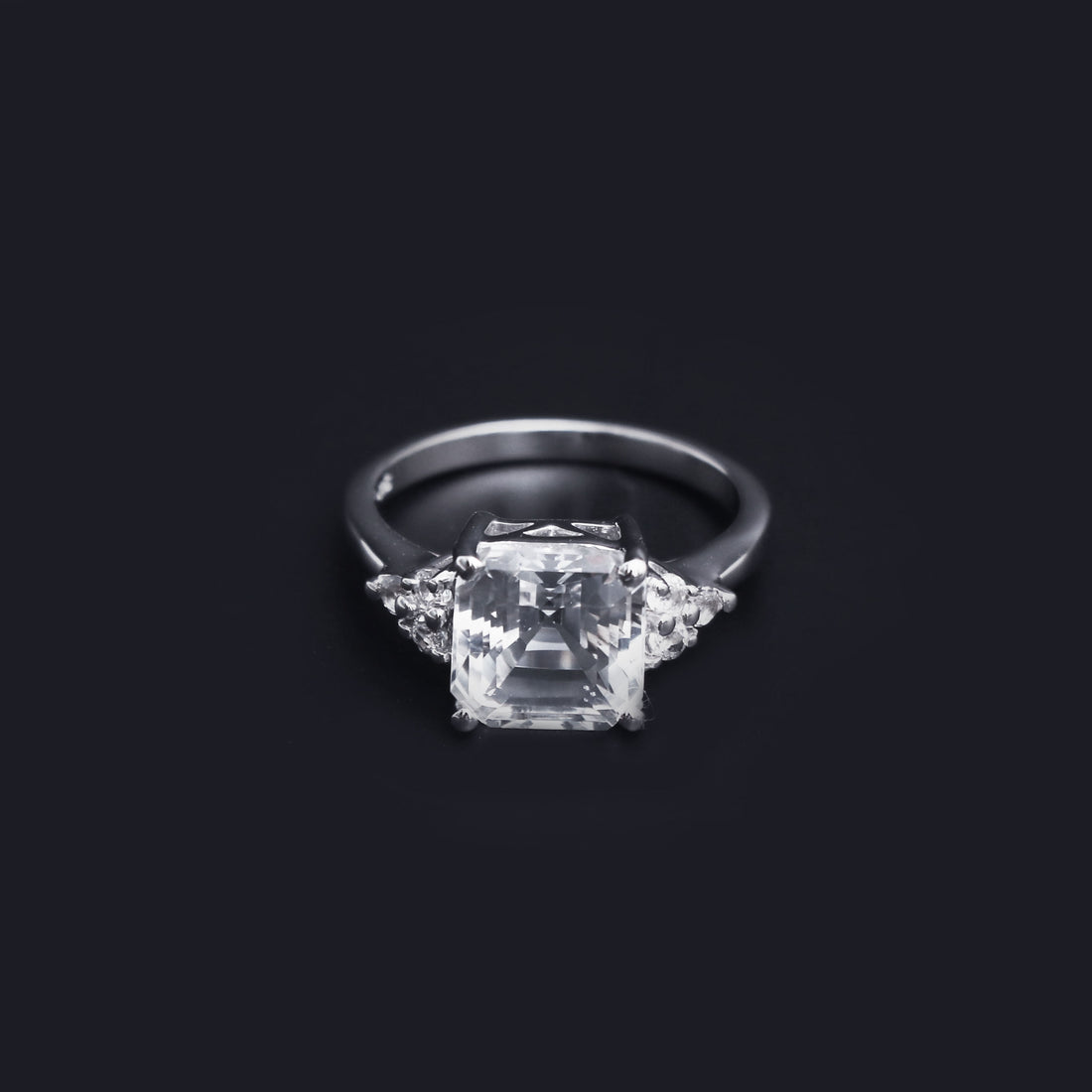 Natural White Topaz Ring