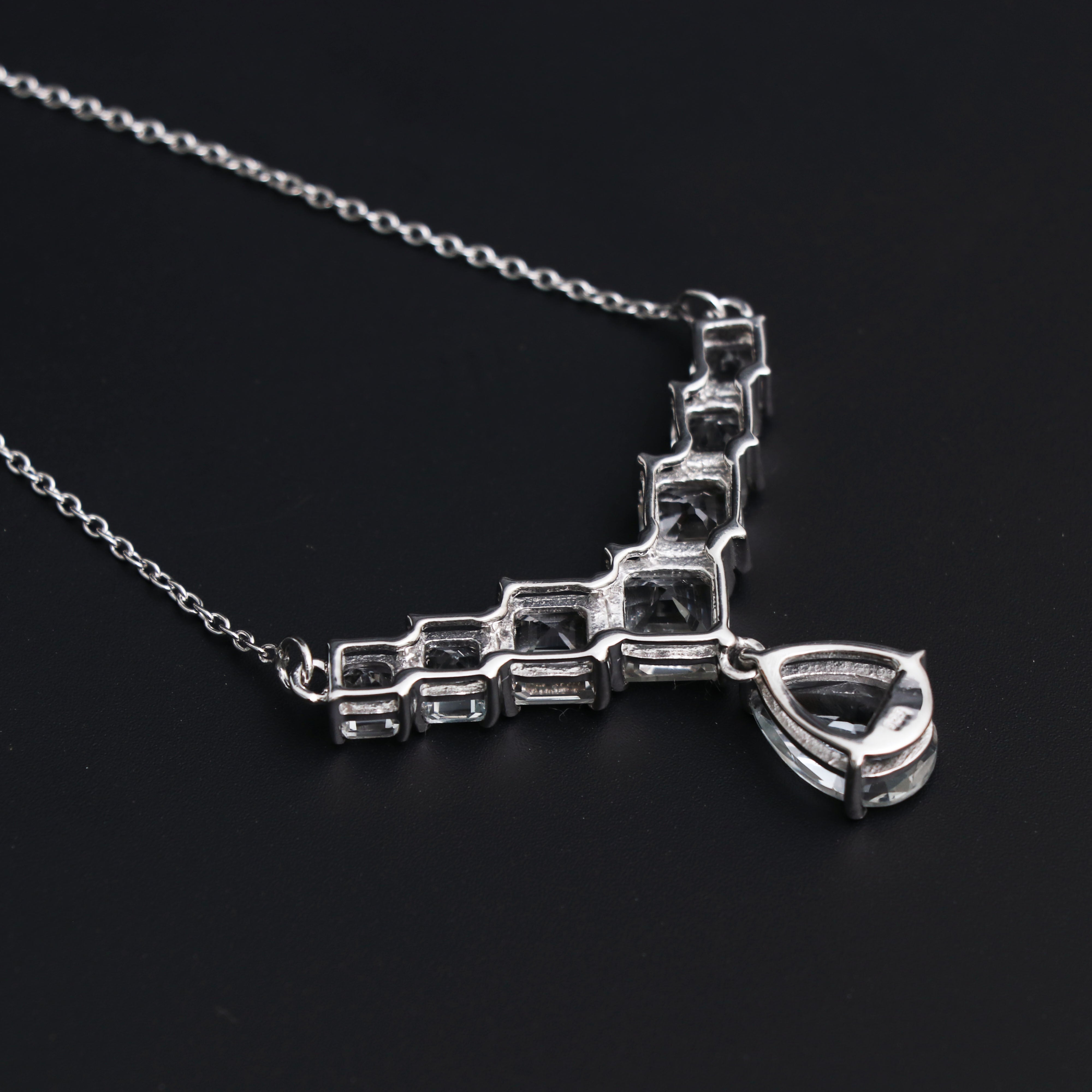 White Topaz Silver Necklace