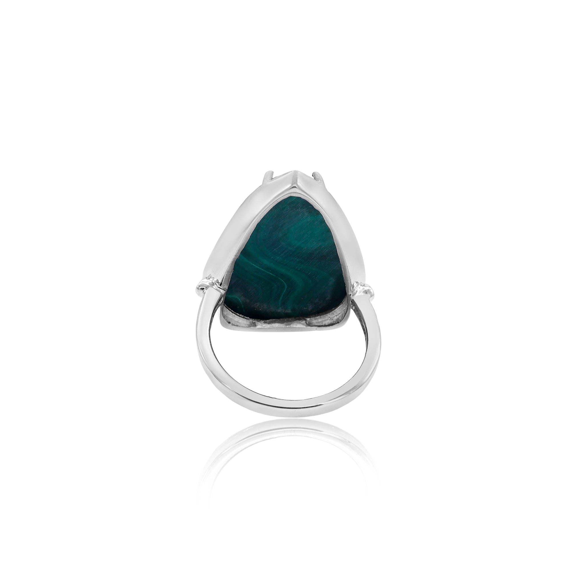 Natural Malachite Cabochon Ring