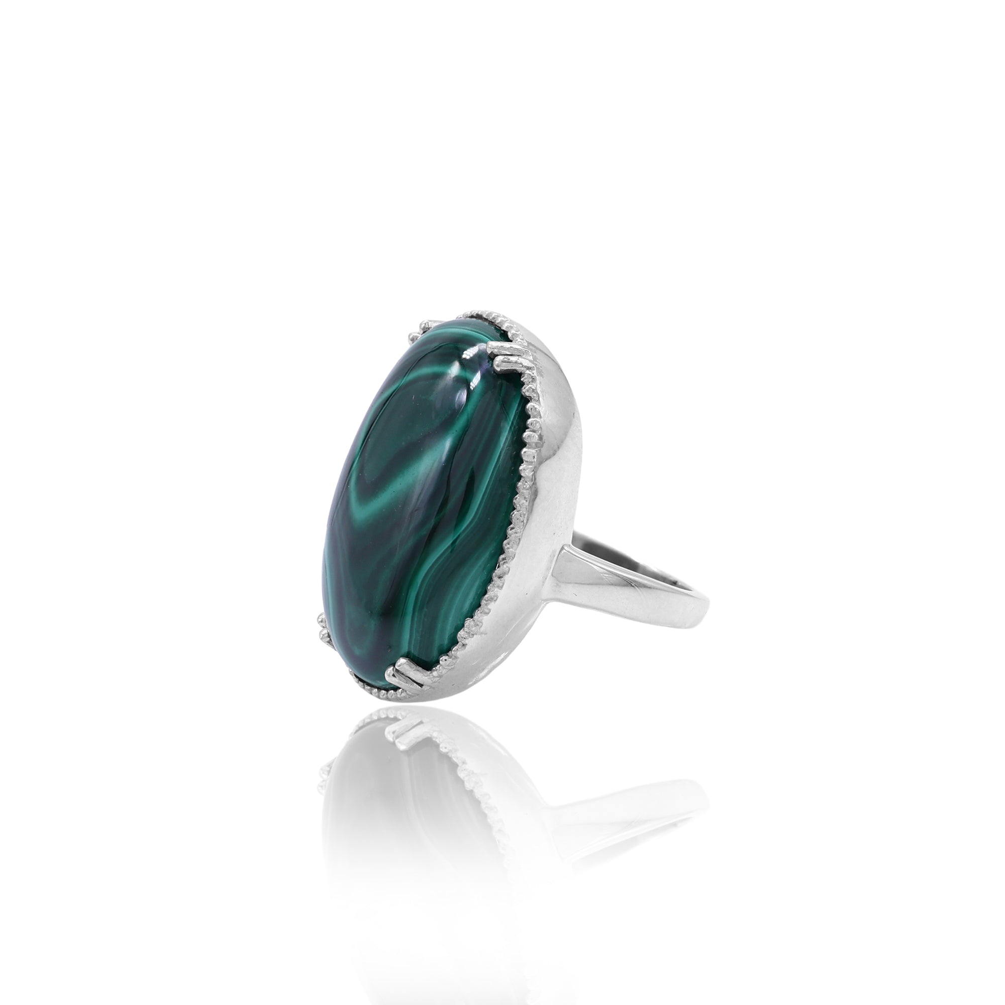 Malachite Statement Ring for Unisex
