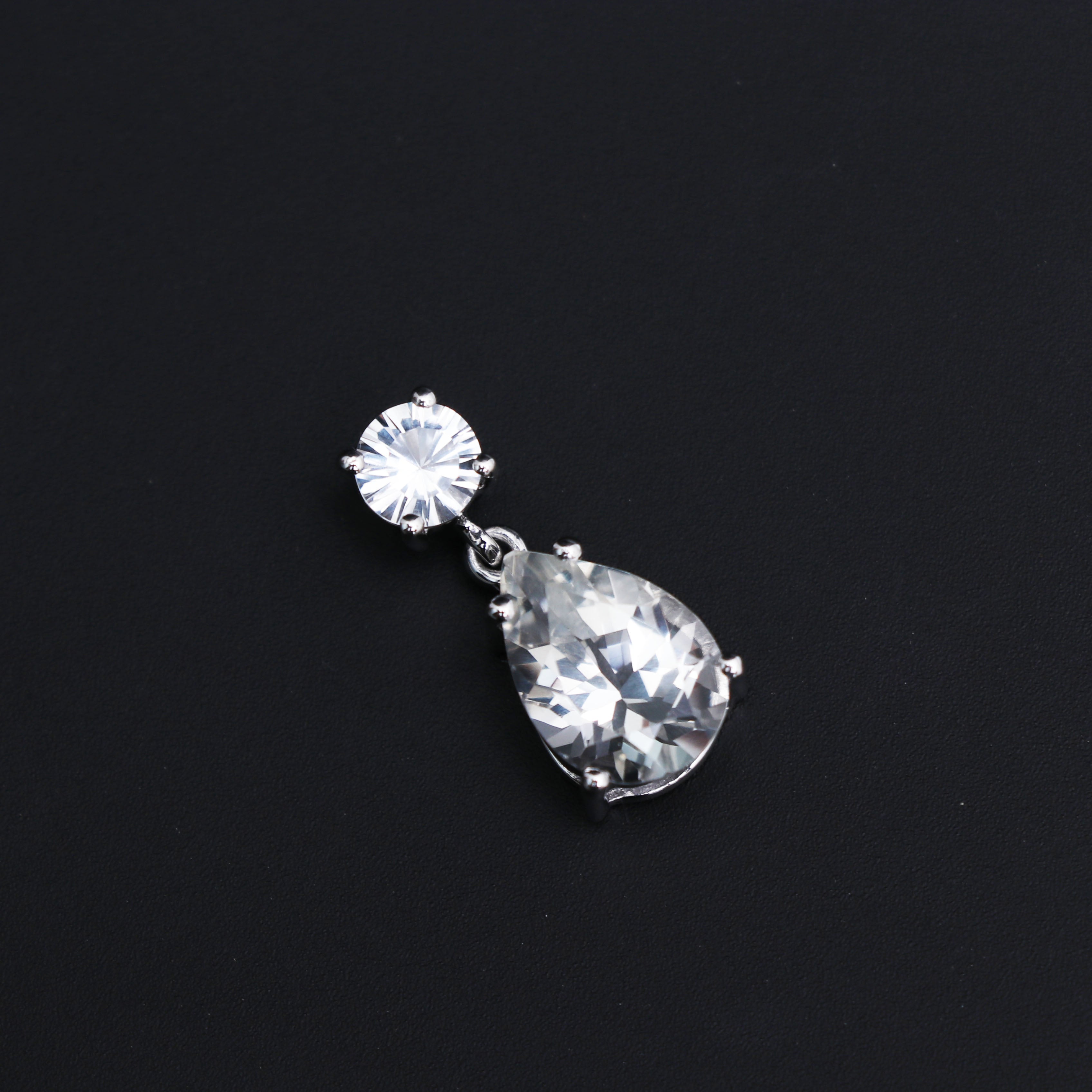 Genuine White Topaz Pendant