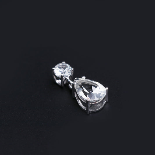 Genuine White Topaz Pendant