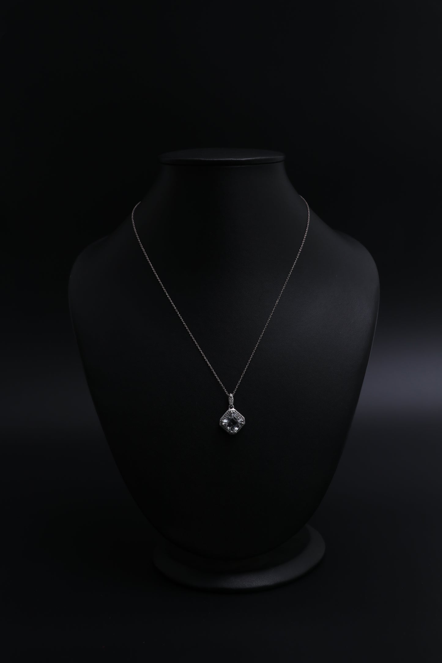 White Topaz Silver Pendant