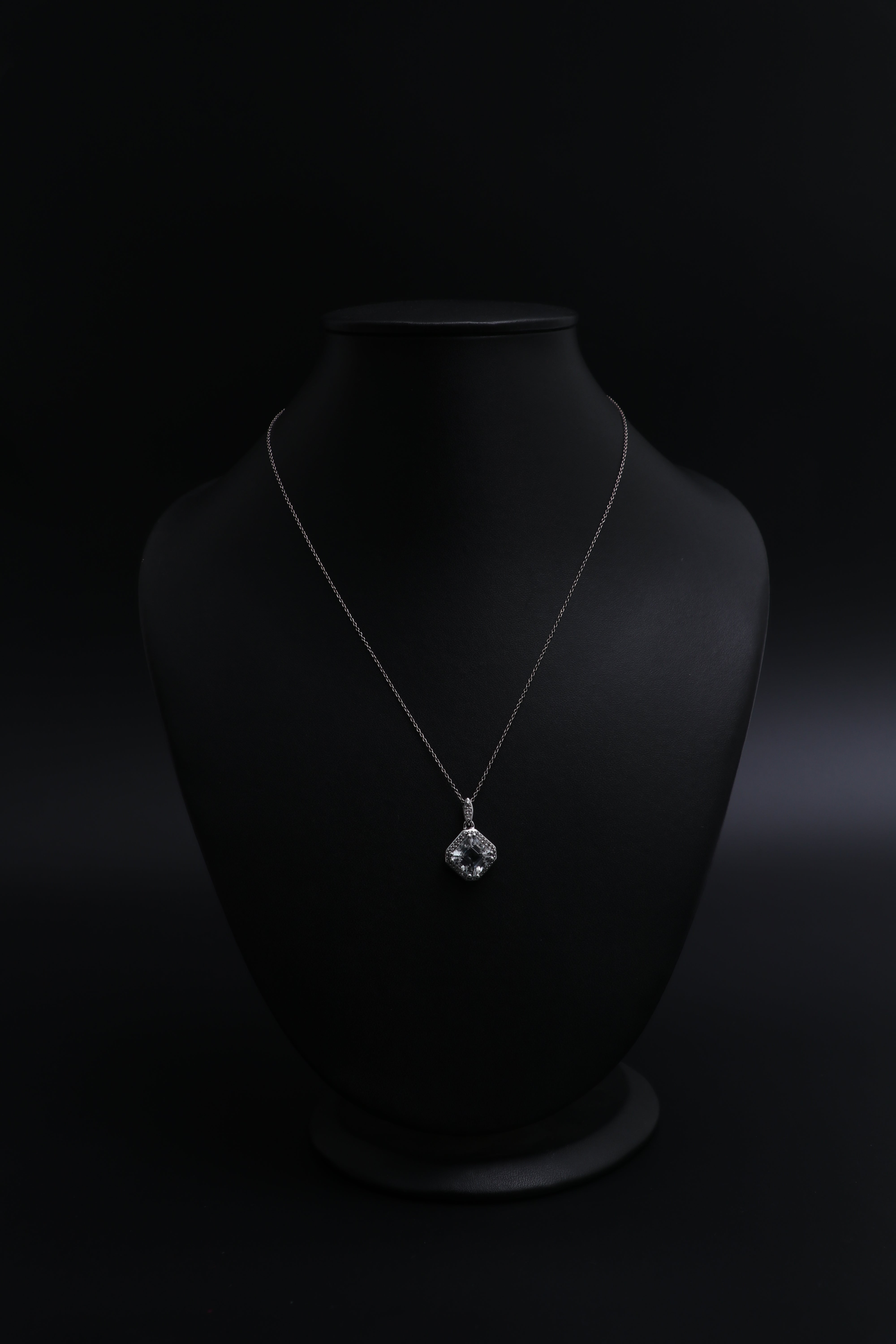 White Topaz Silver Pendant