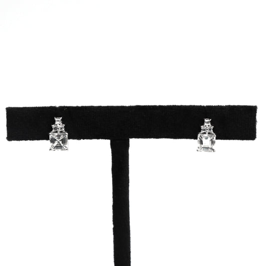 Natural White Topaz Earring