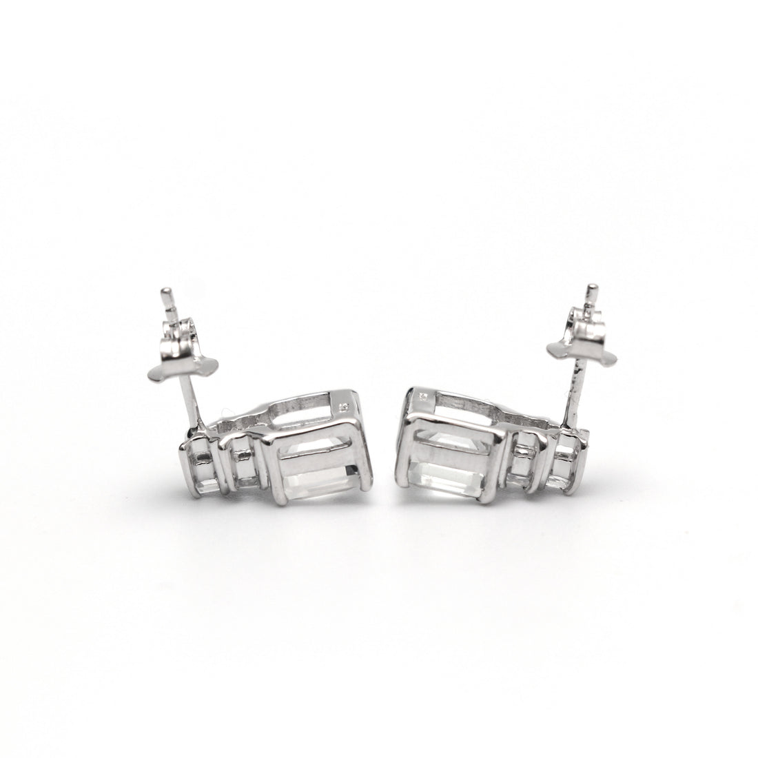 Natural White Topaz Earring