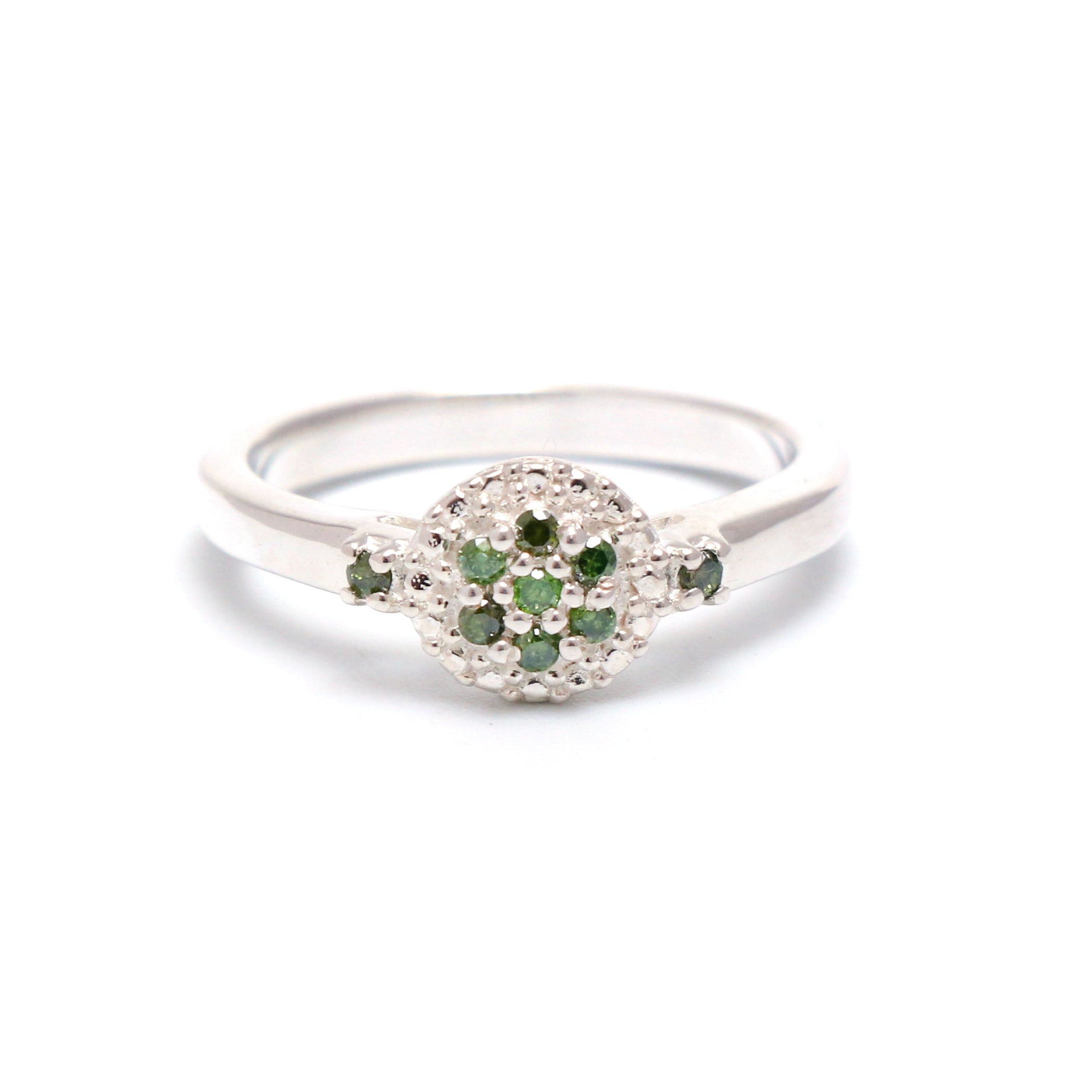 Natural Green Diamond Ring