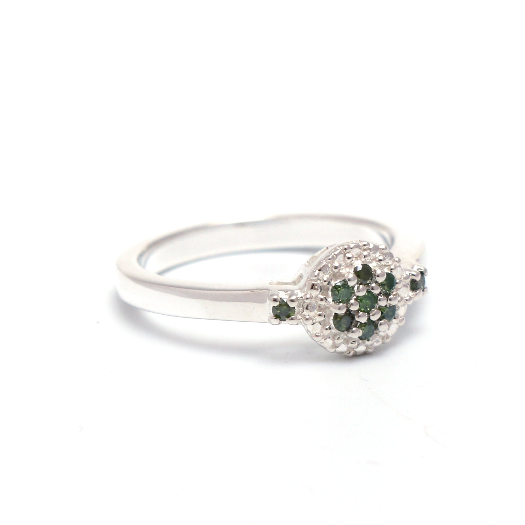 Natural Green Diamond Ring