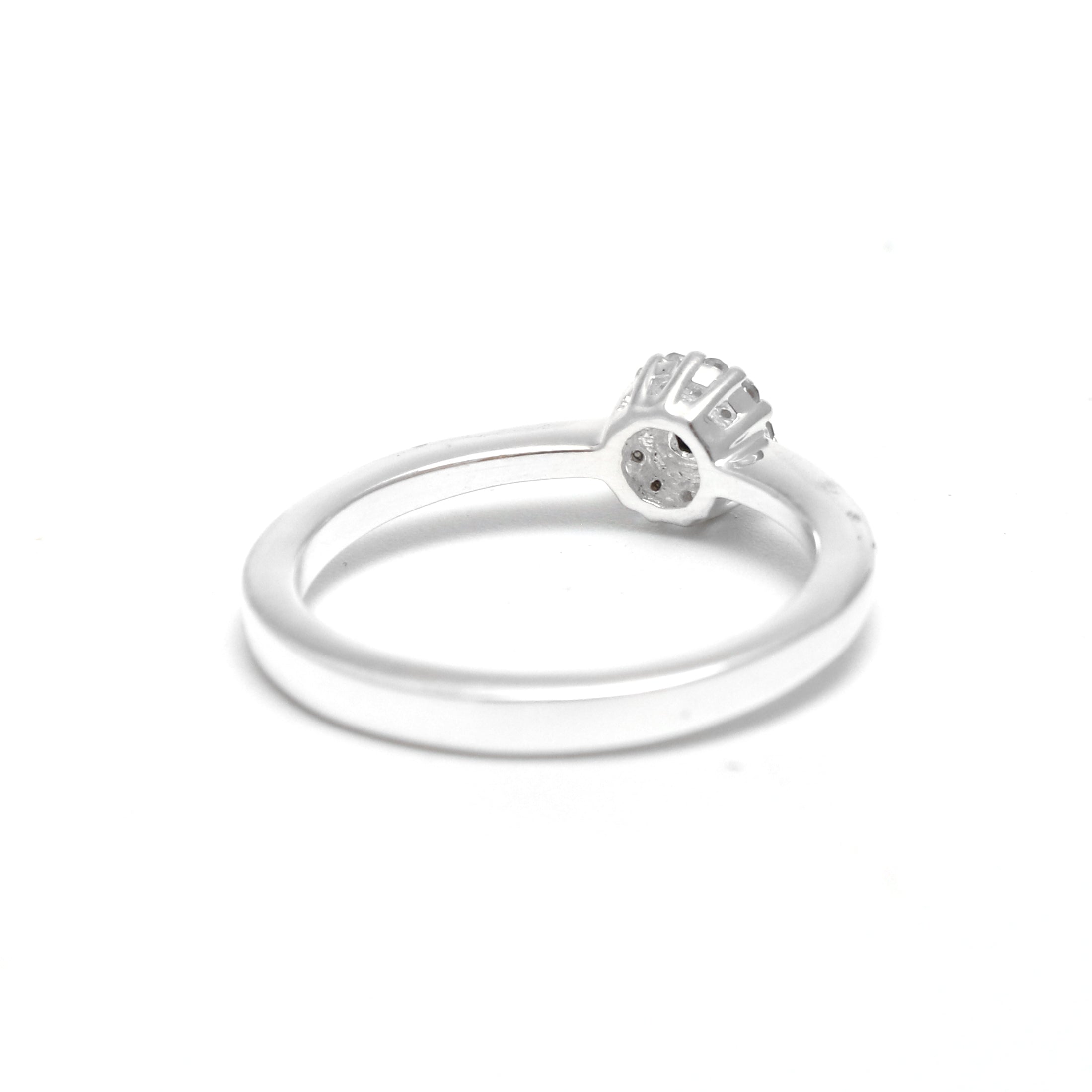 Natural Black And White Diamond Ring