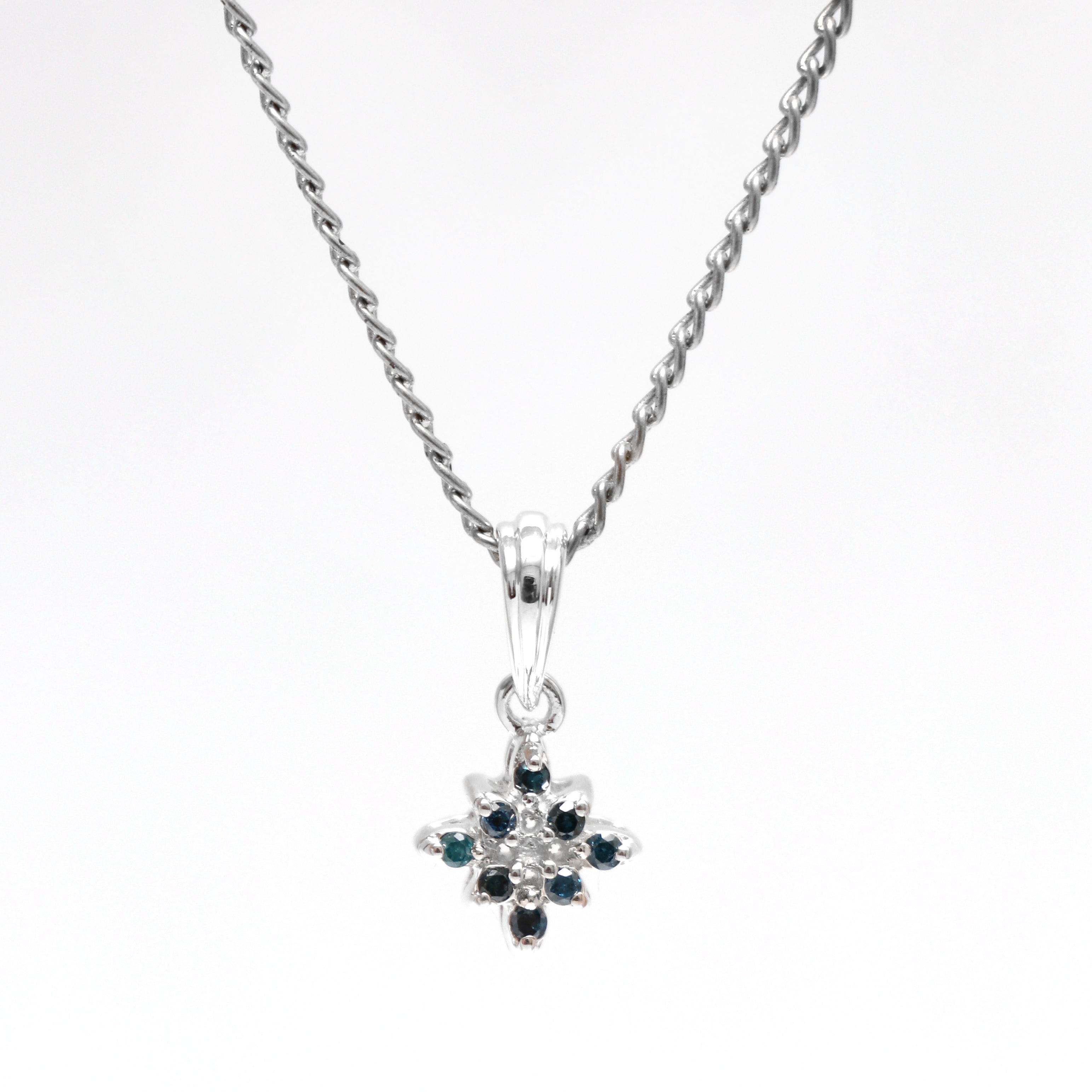 Natural Blue Diamond Pendant