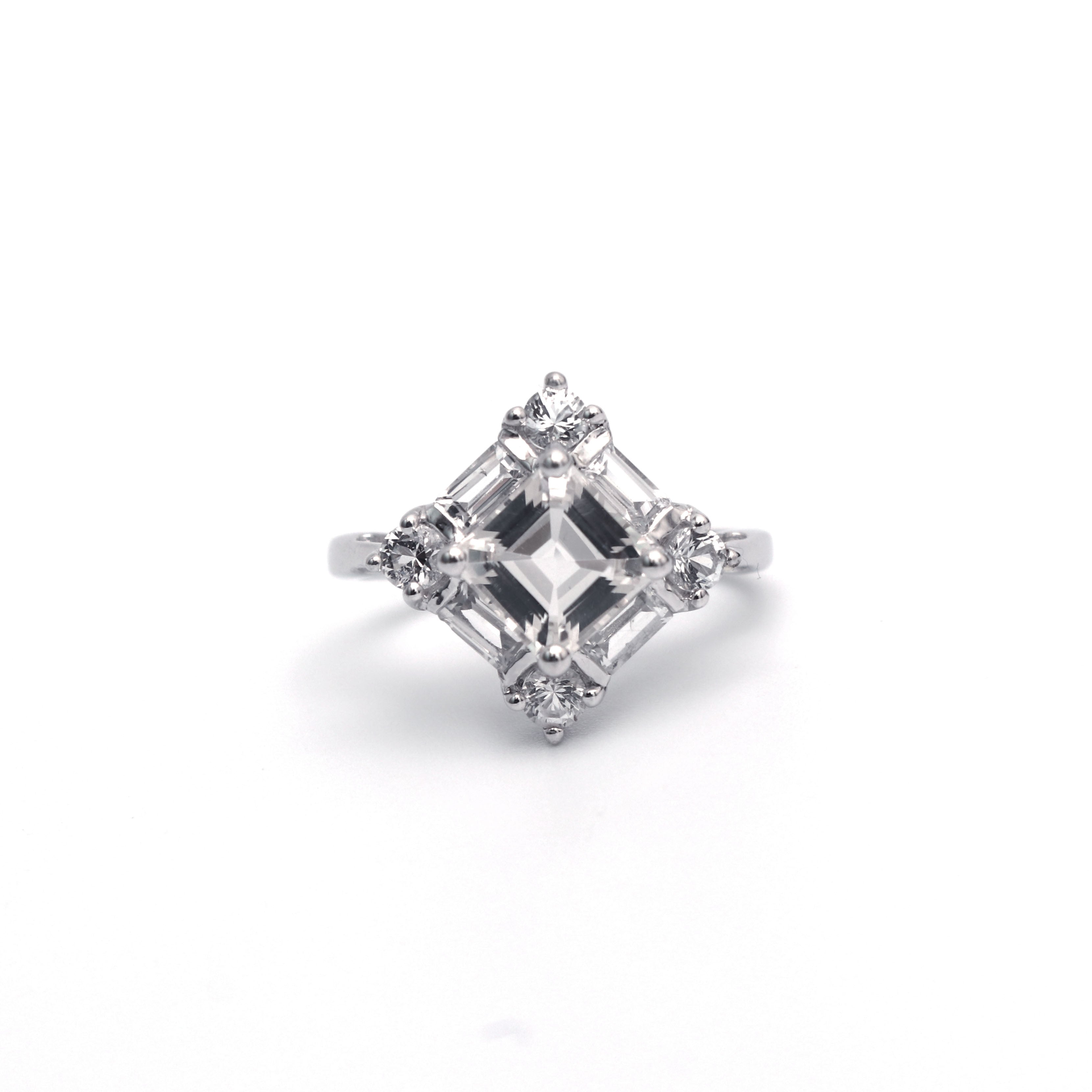 White Topaz Gemstone Ring