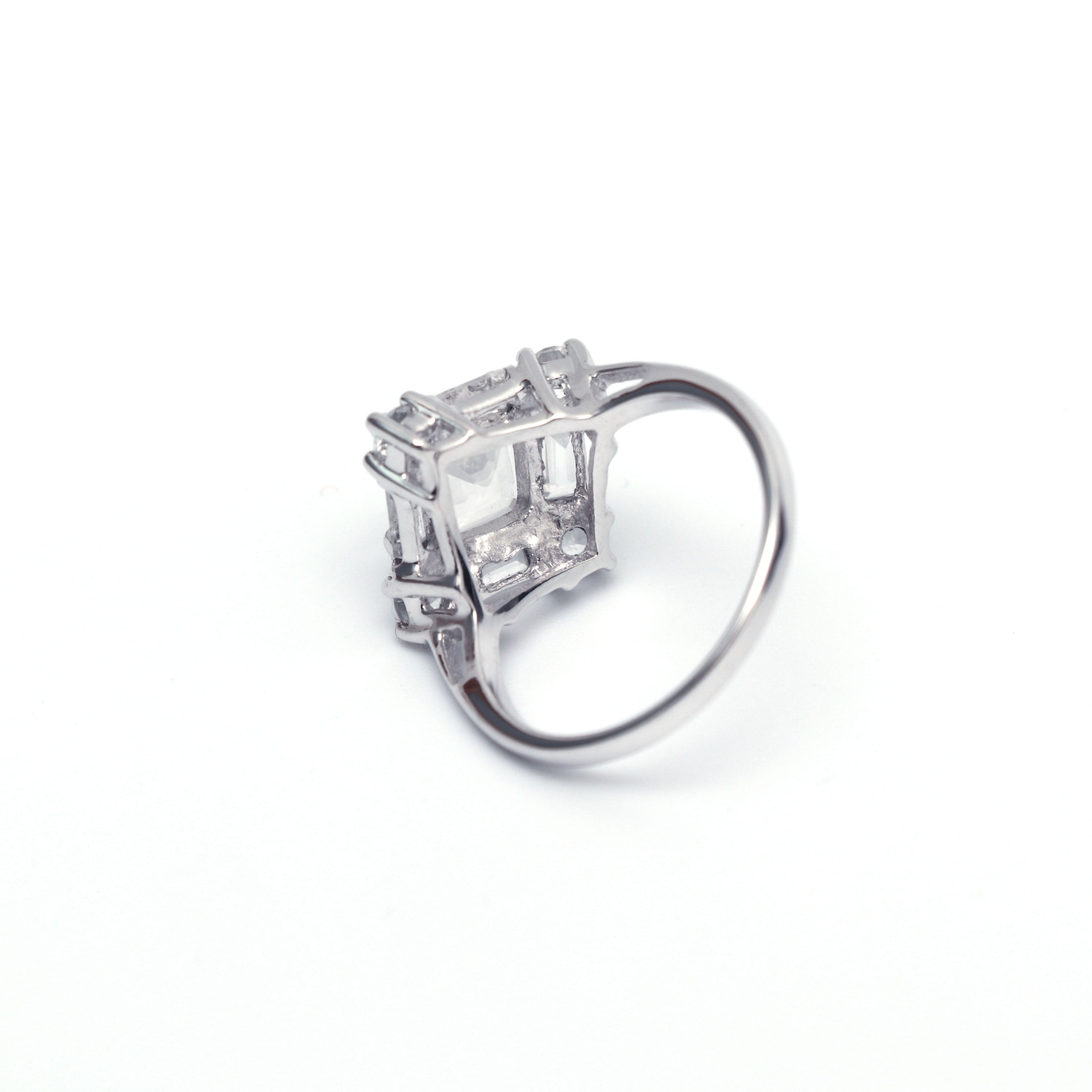 White Topaz Gemstone Ring