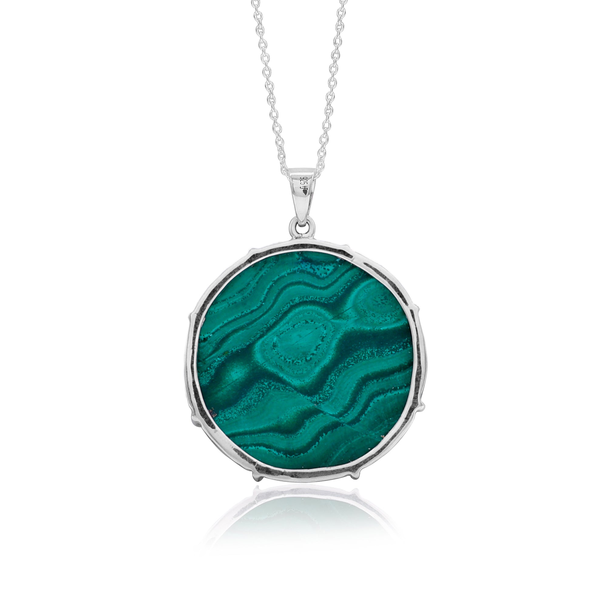 Natural Green Malachite Pendant Chain | Jewelry For Party Wear
