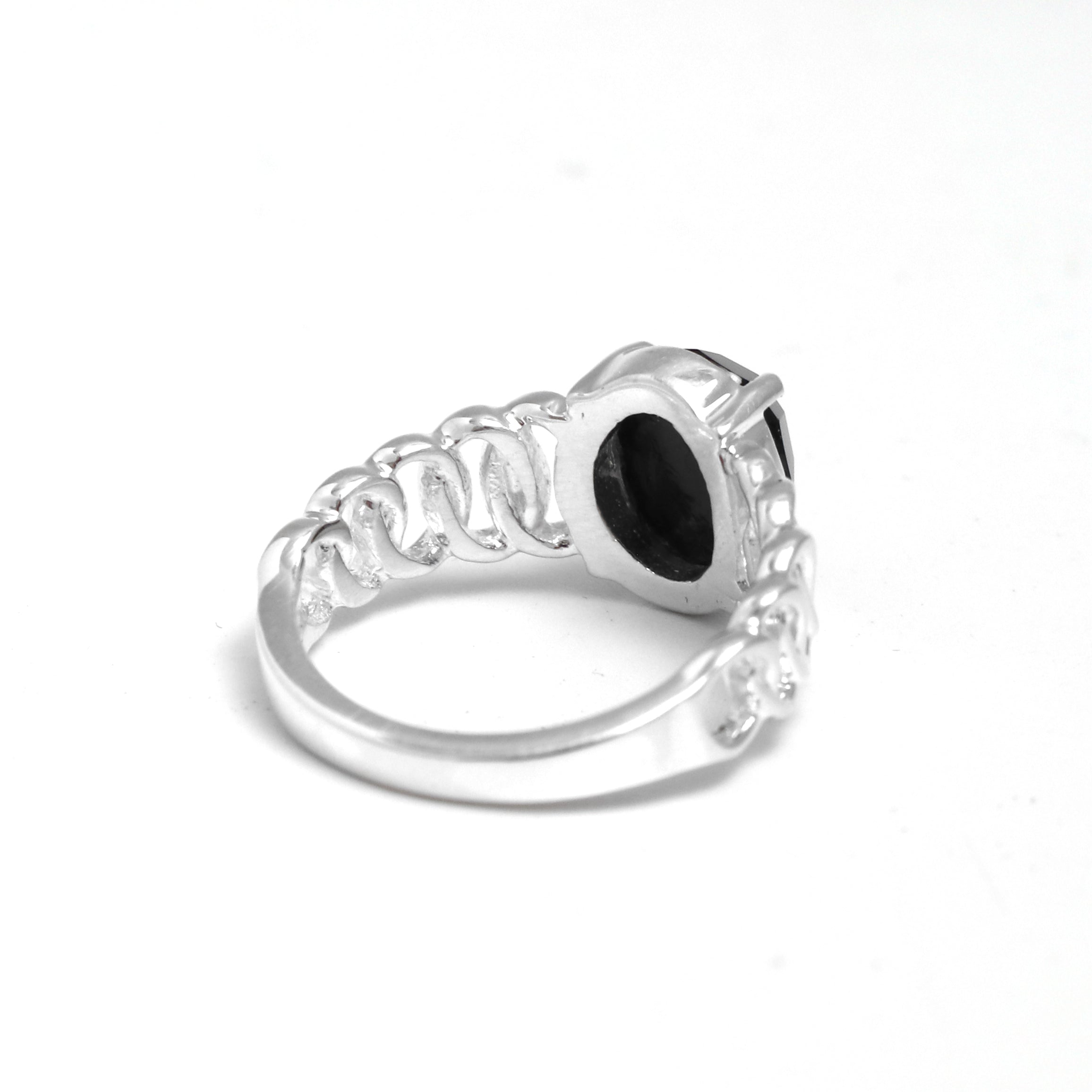 Natural Black Spinel Gemstone Rings