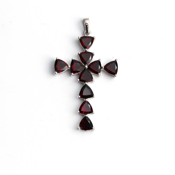 Reg Garnet Triangle Gemstone Pendant