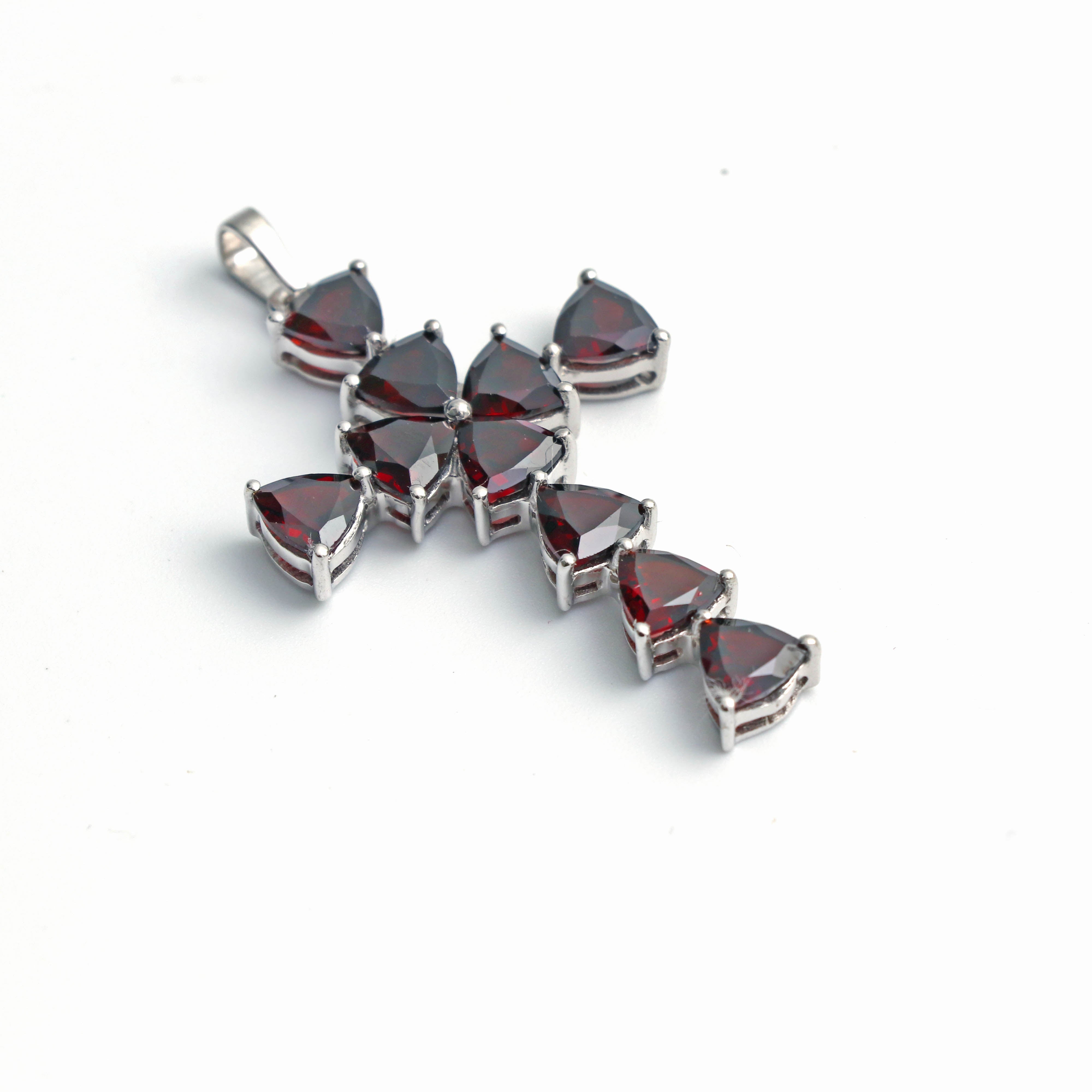 Reg Garnet Triangle Gemstone Pendant