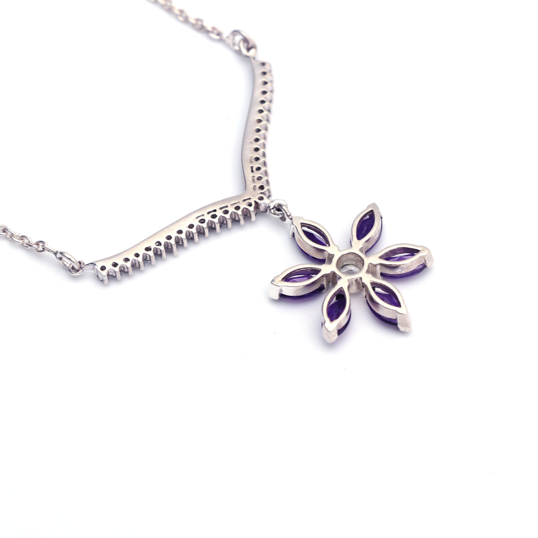 Amethyst and White Topaz Necklace