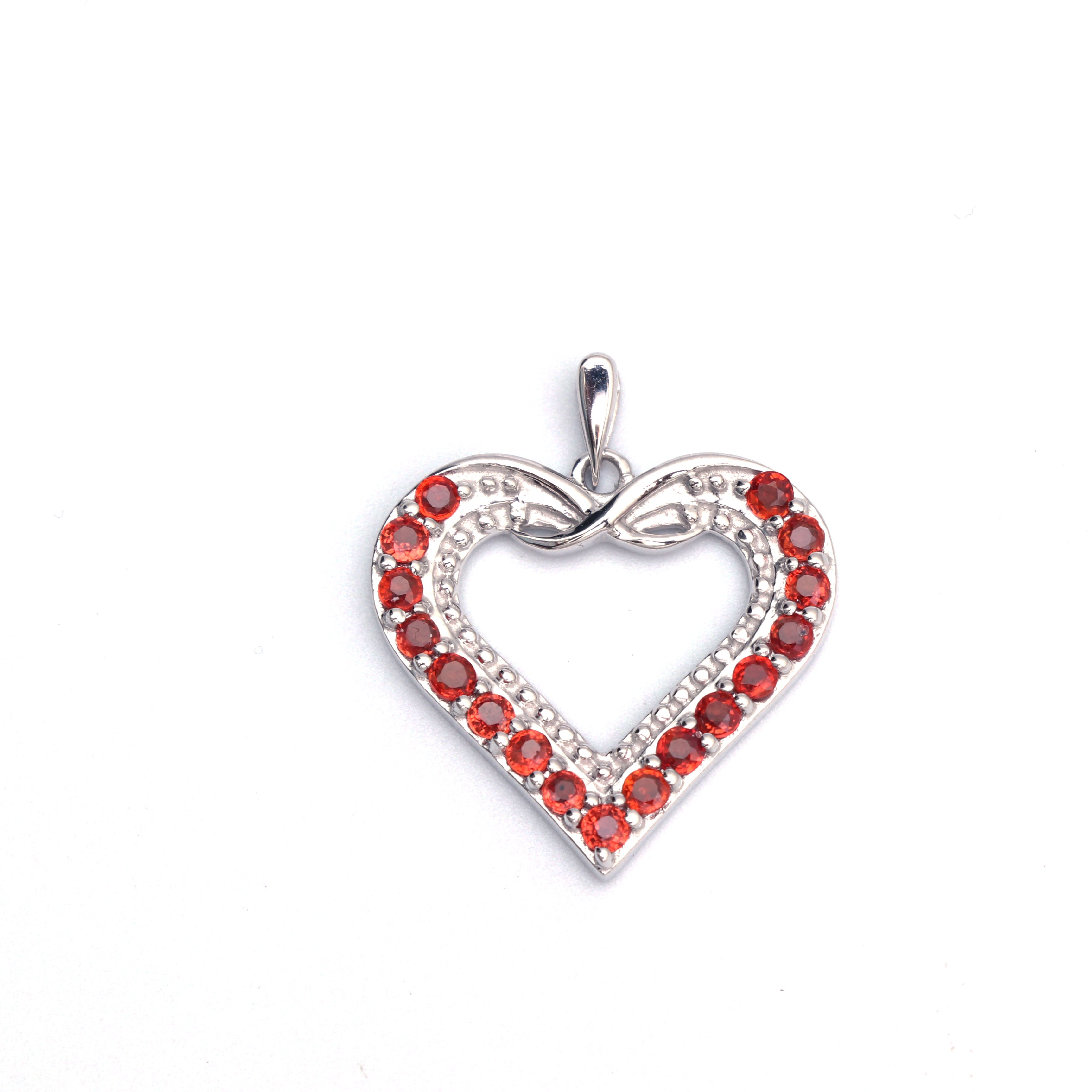 Semi Precious Heart Design Pendant