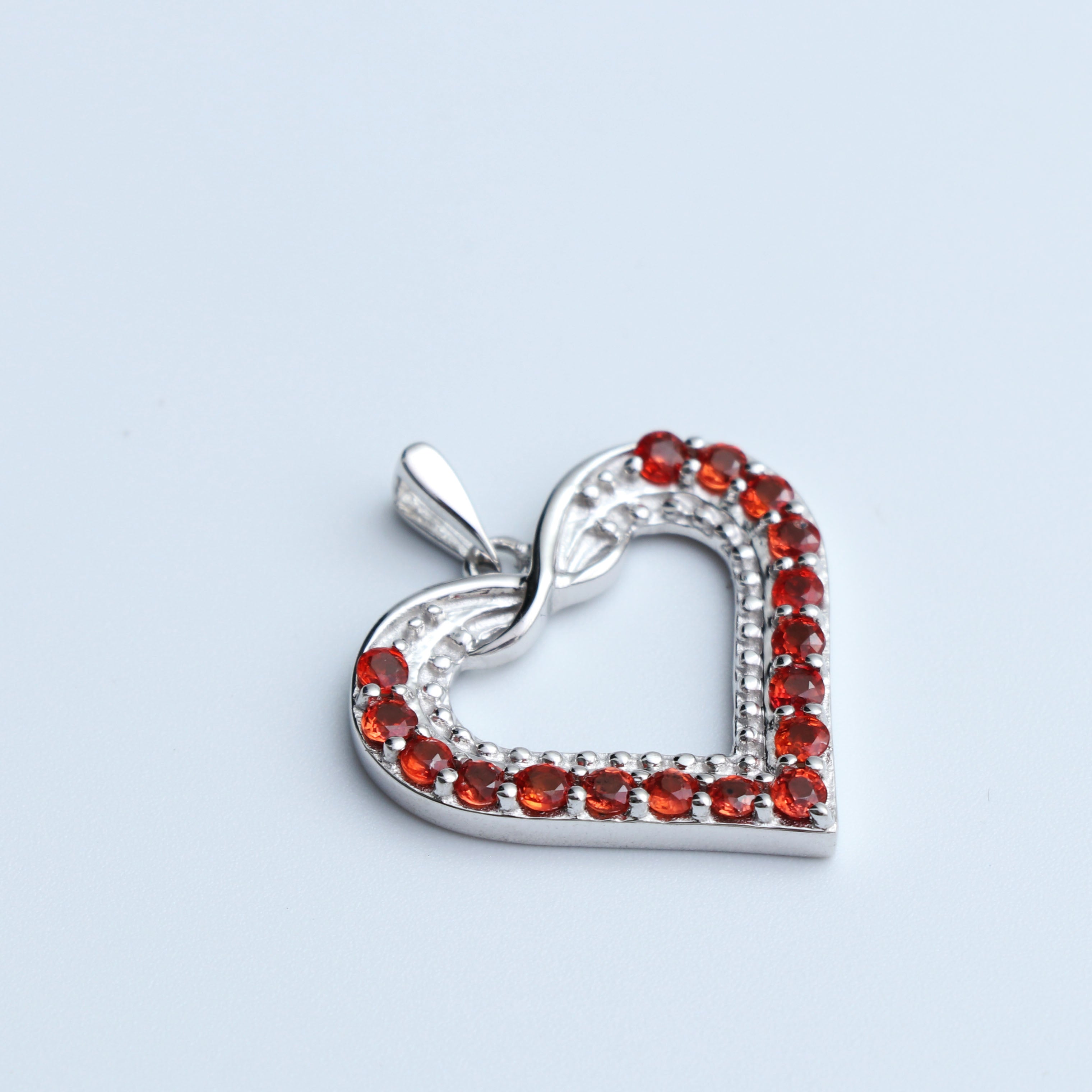 Semi Precious Heart Design Pendant