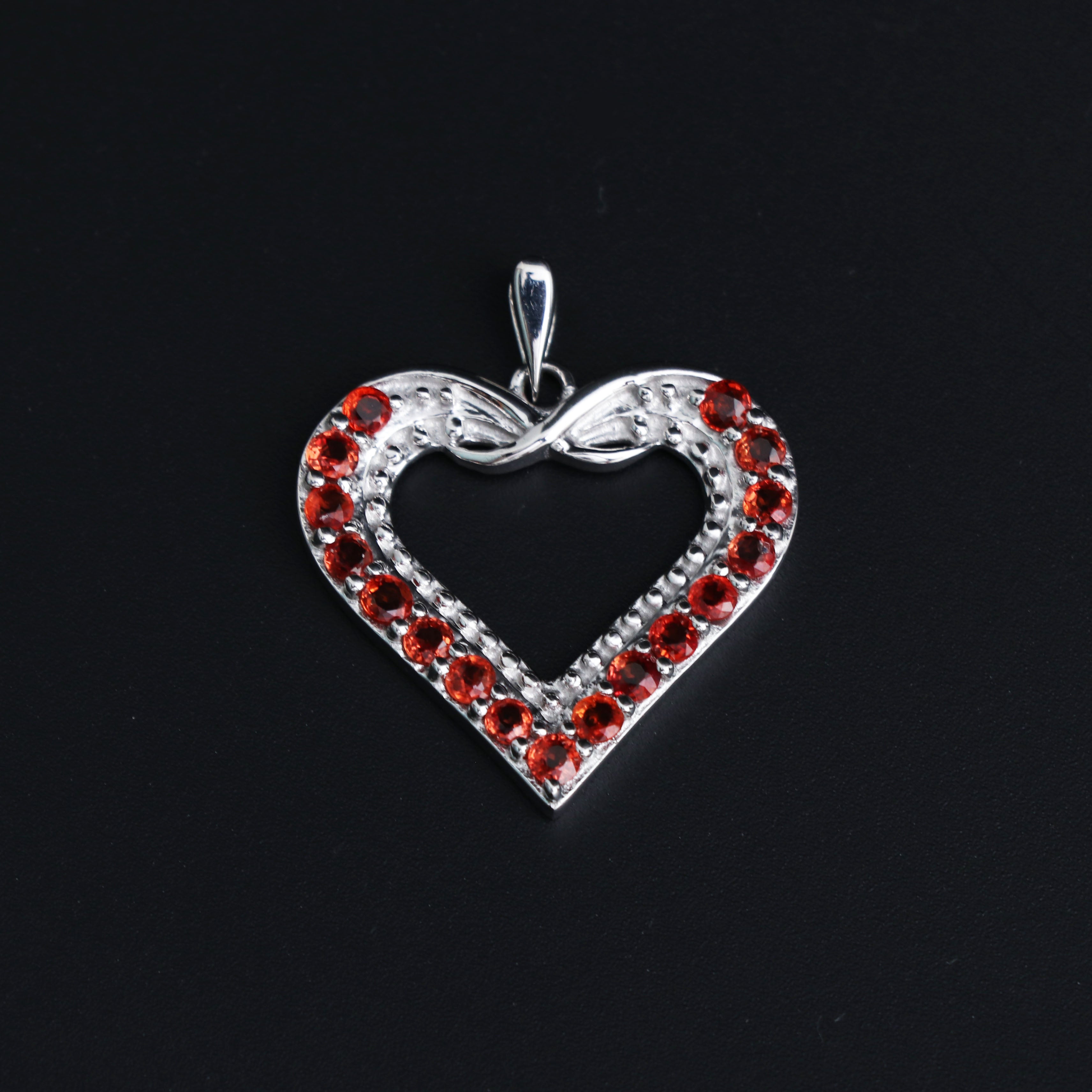Semi Precious Heart Design Pendant