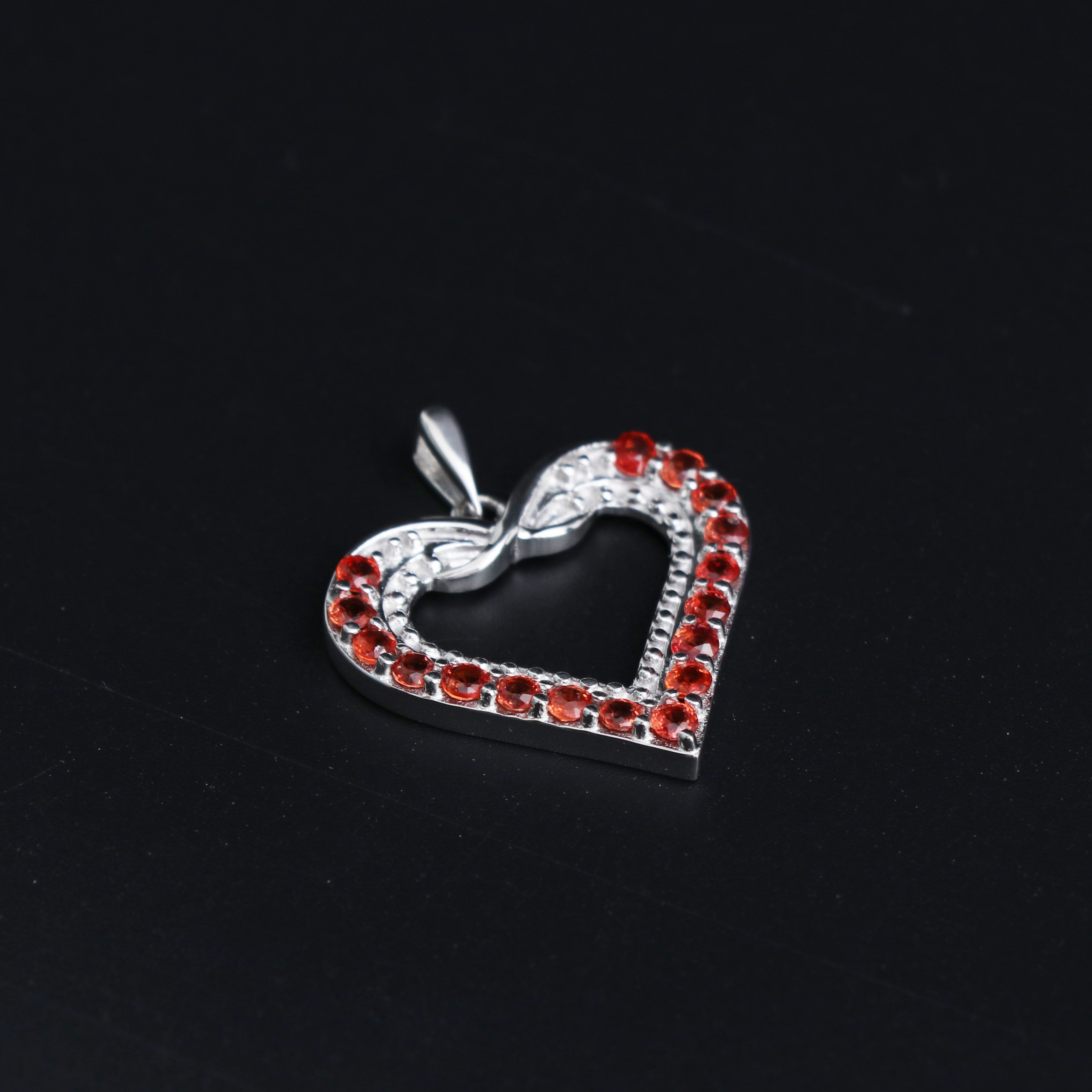 Semi Precious Heart Design Pendant