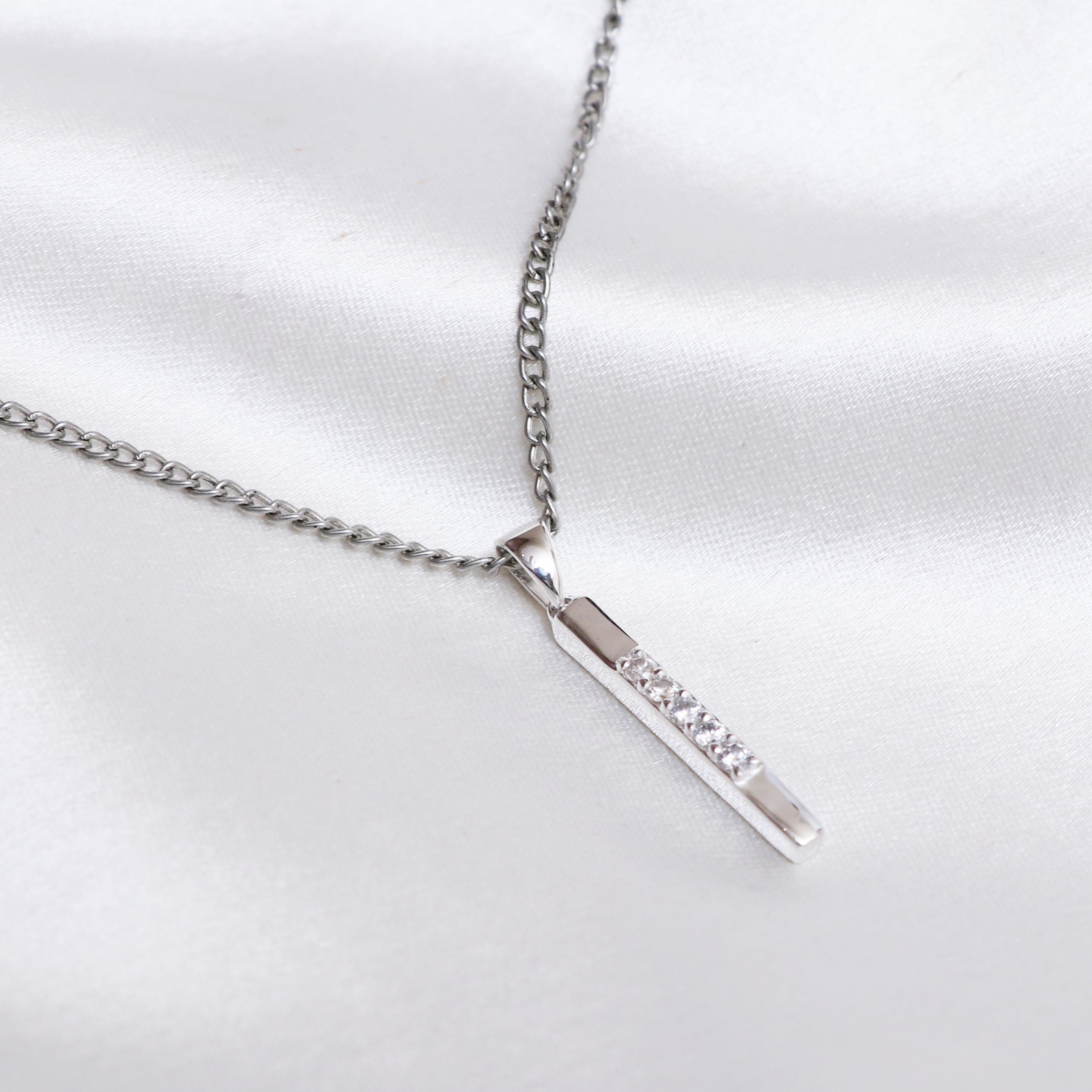 Geometric White Stone Pendant