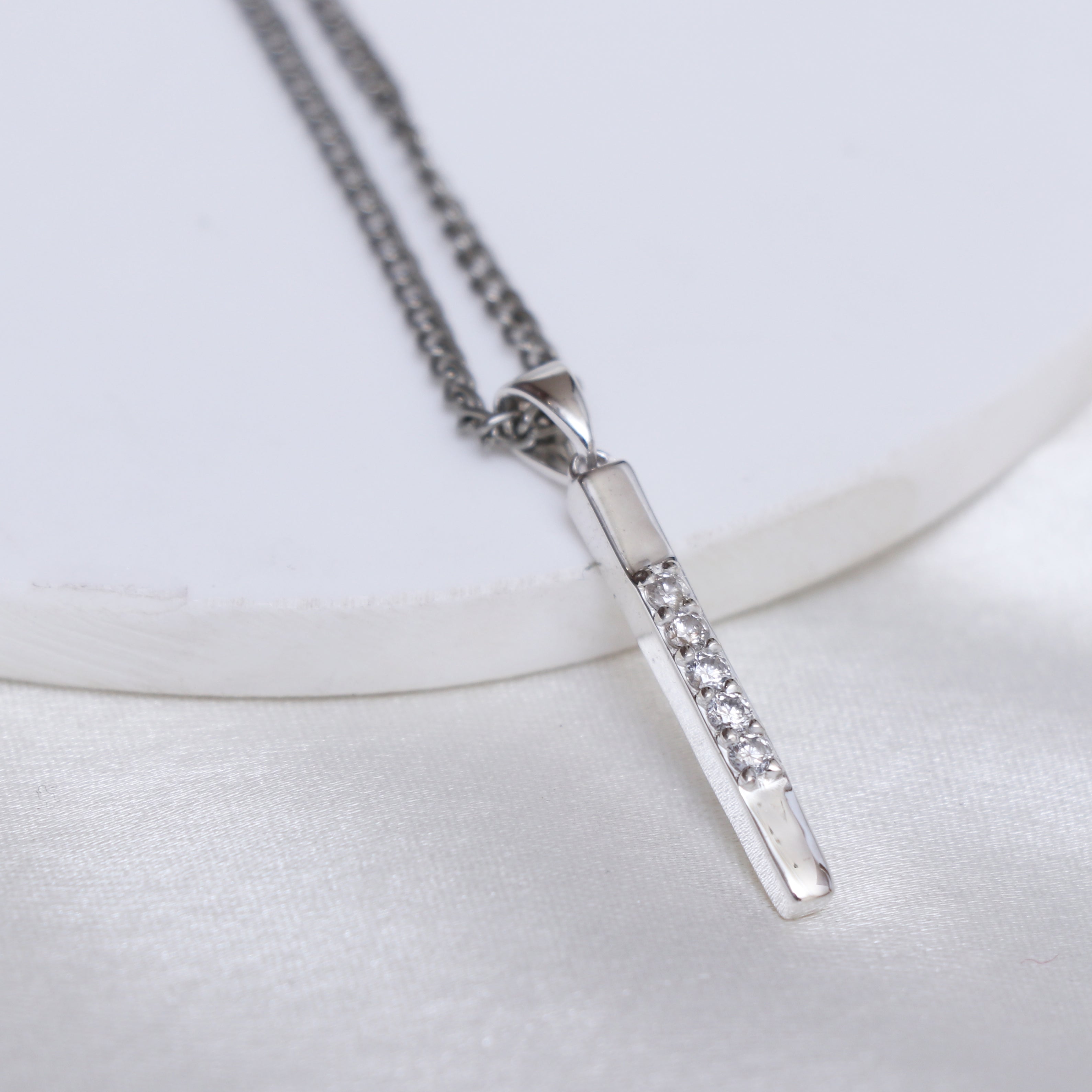 Geometric White Stone Pendant