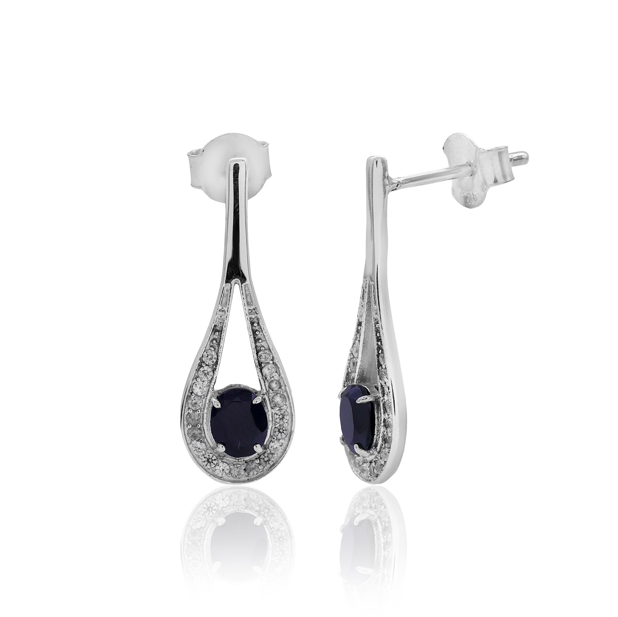 Black Spinel Drop Earrings