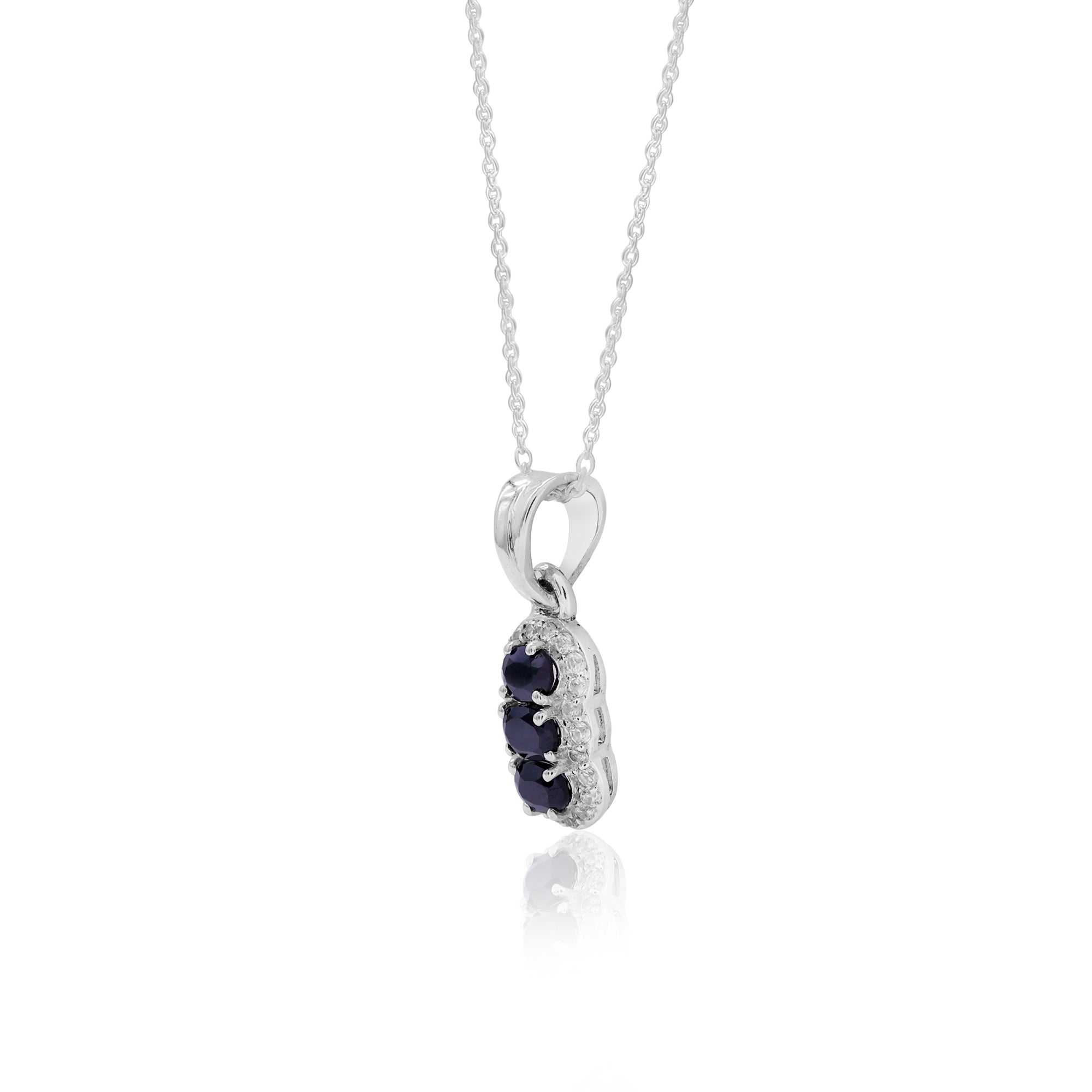 Black Spinel Pendant With Chain